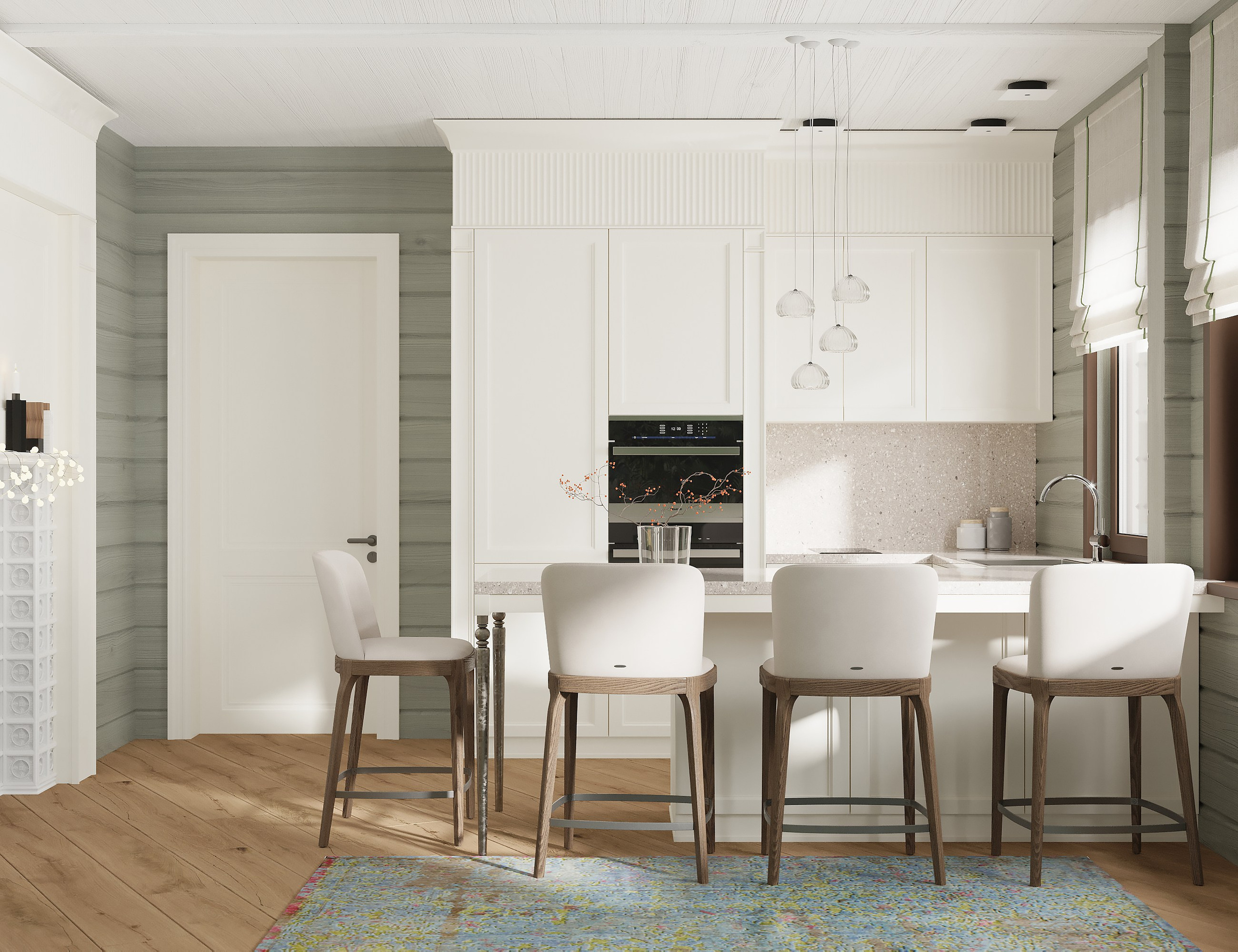 Кухня — гостиная. 3D-дизайнер Кристина Пуляевская