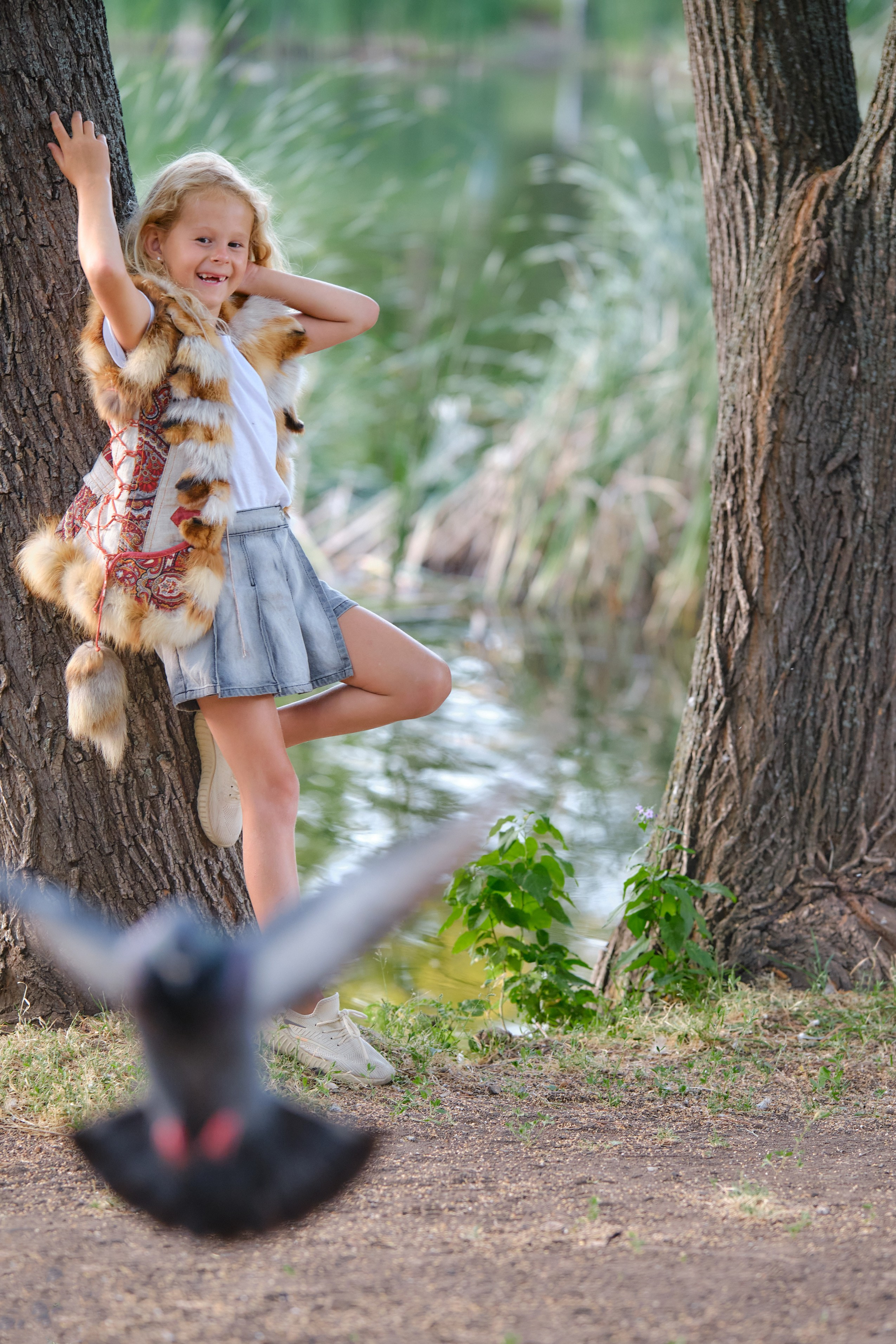 Летняя фотосессия на природе, в лесу, на улице. Семейная с детьми