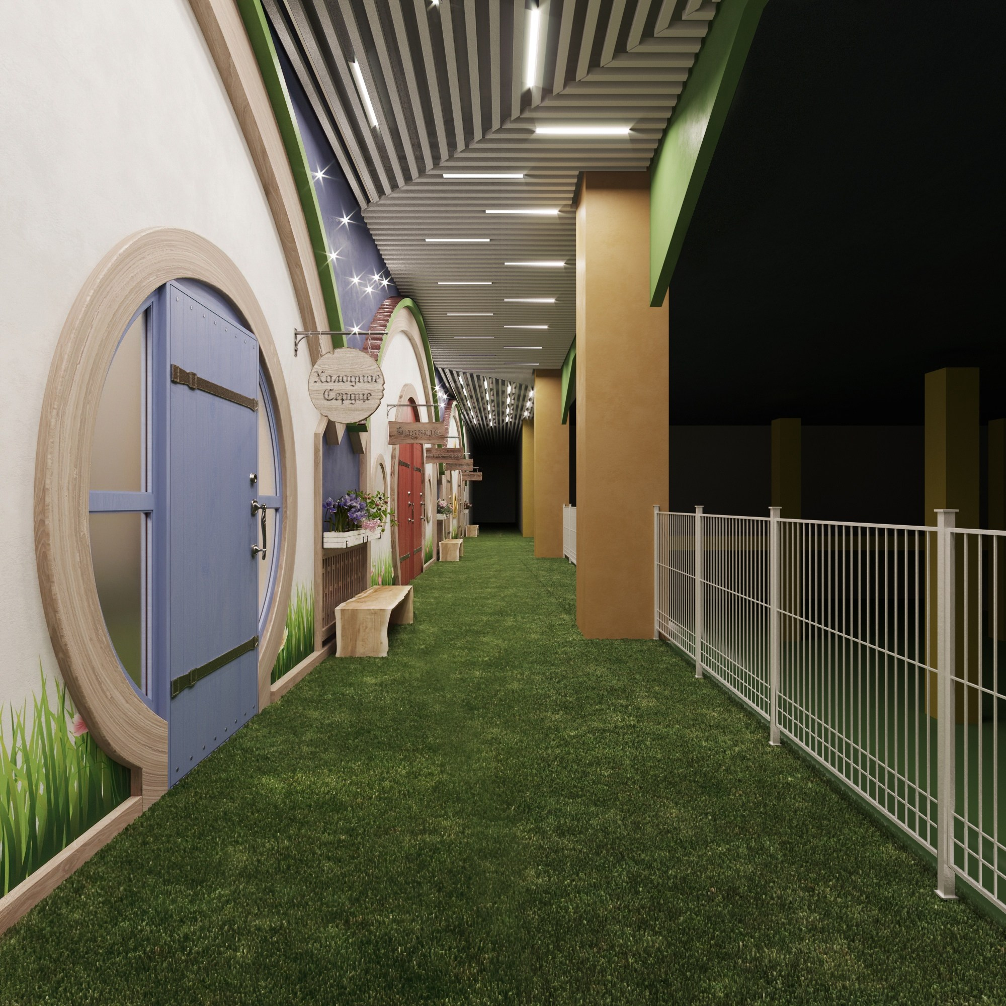 Party room в стиле хоббитов, ДРЦ Грин Парк, г. Нижневартовск. Студия дизайна