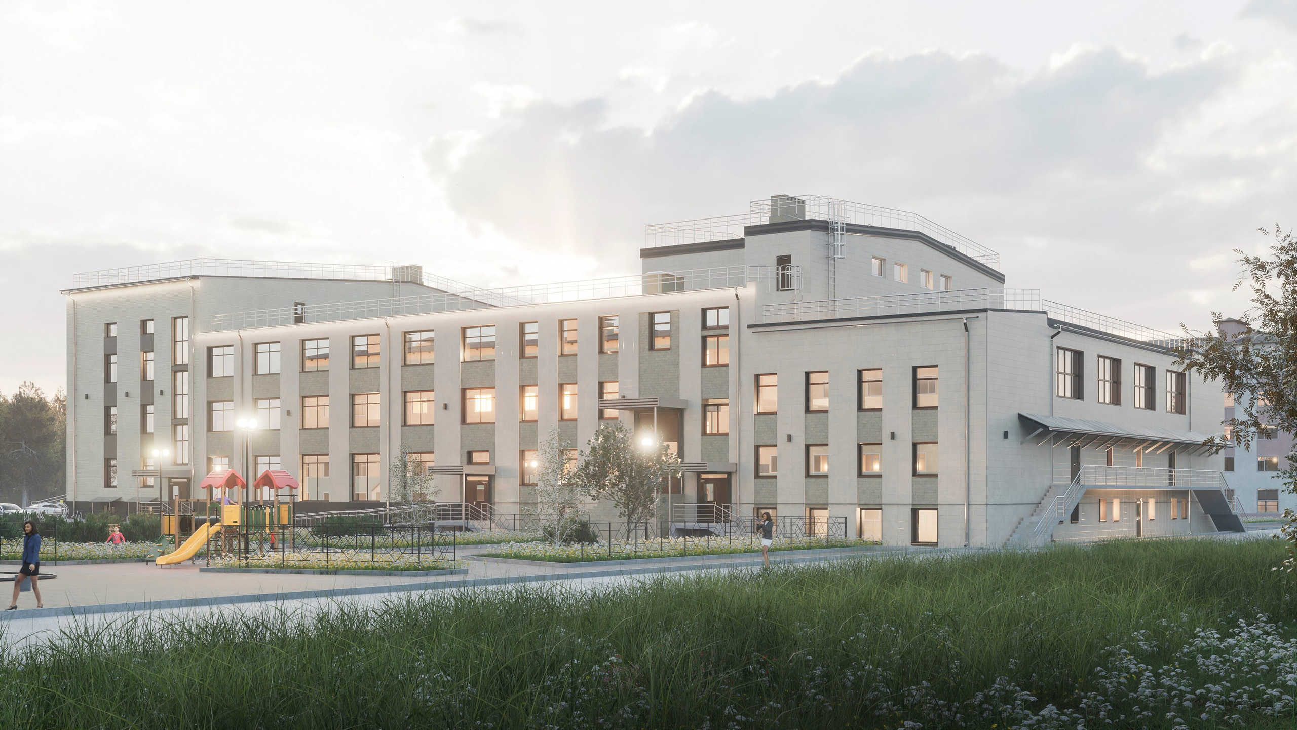 Дом культуры, Заозерск. 3D визуализация интерьера и архитектурной среды