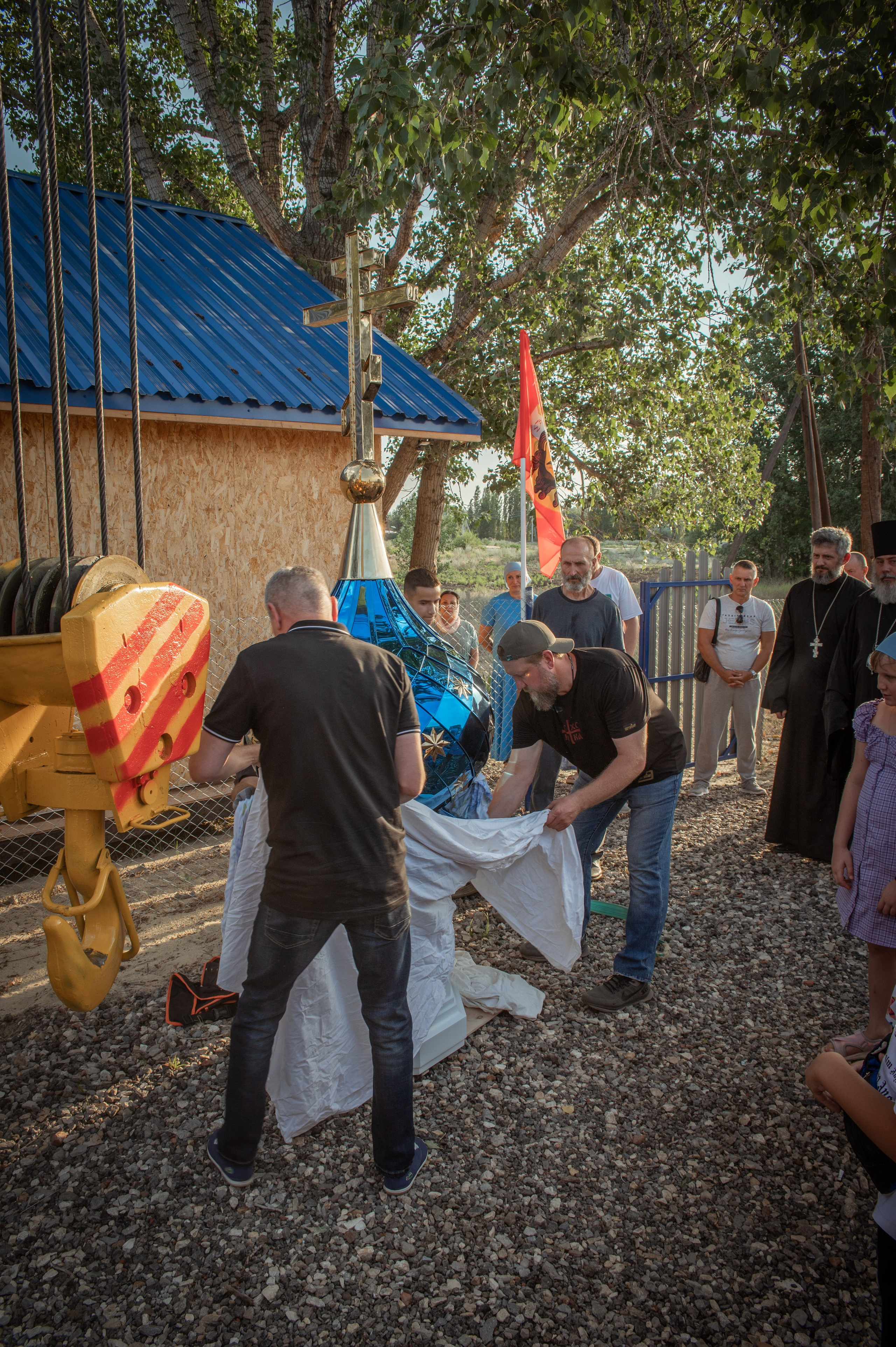 Освещение купола в храме Казанской иконы Божьей Матери х. Закутский. Церковный, семейный и репортажный фотограф Волгоград, Волжский