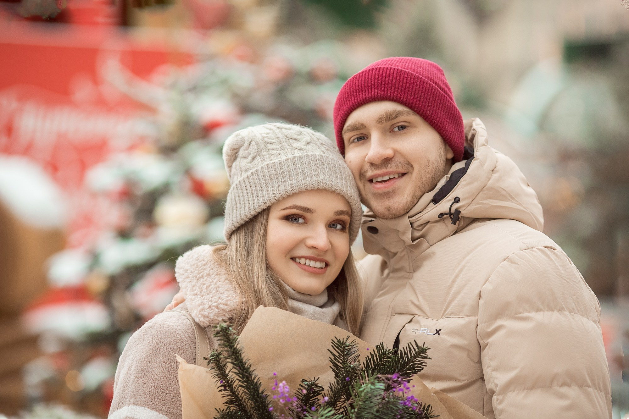 Семейная новогодняя фотопрогулка по Тверской площади. Фотограф на Крещение, Венчание в Москве Ирина Шамина