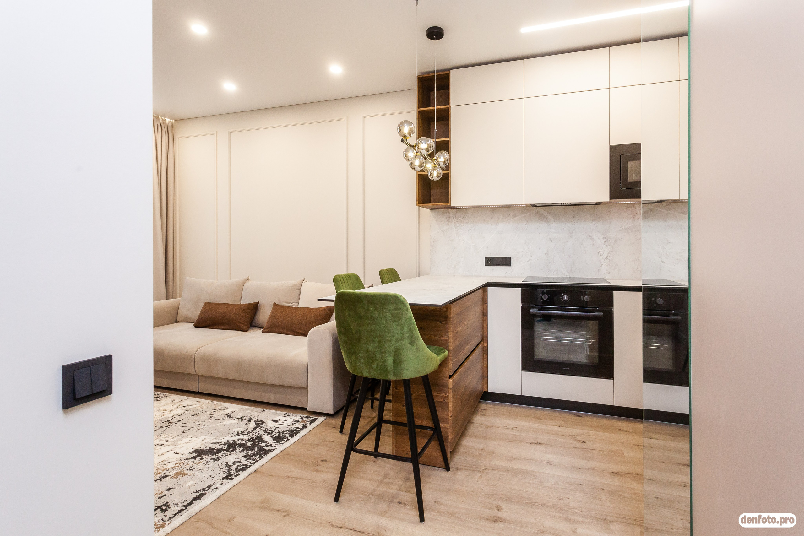 Современная 1 комнатная квартира. Фотограф Денис Денисов