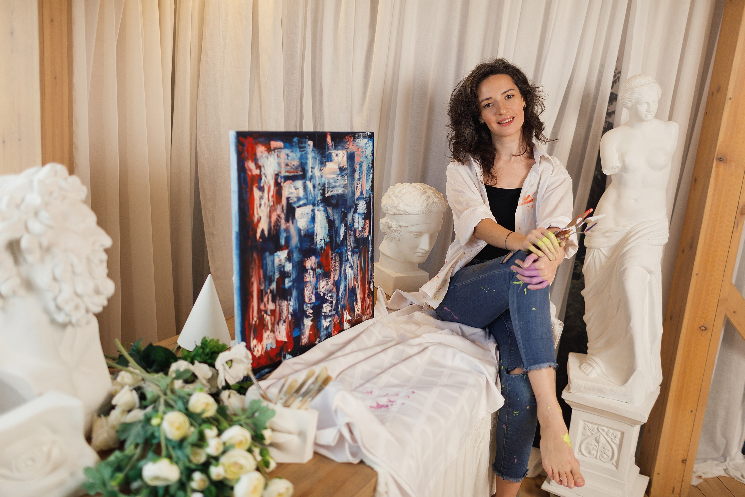 Персональная фотосессия художницы. Профессиональный фотограф в Новосибирске