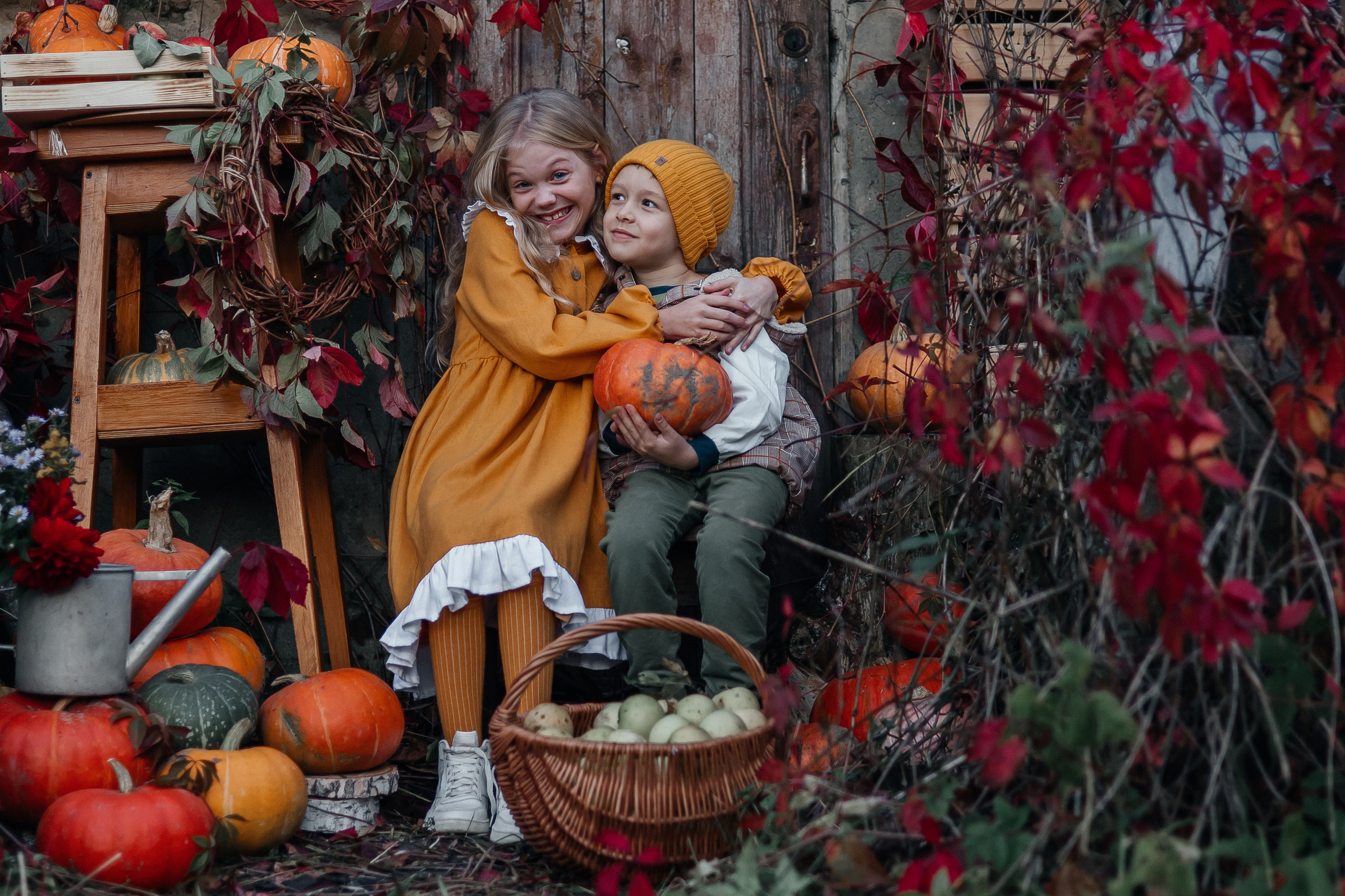 Тыковки и детки. Сказочный фотограф для Вас и Вашей семьи