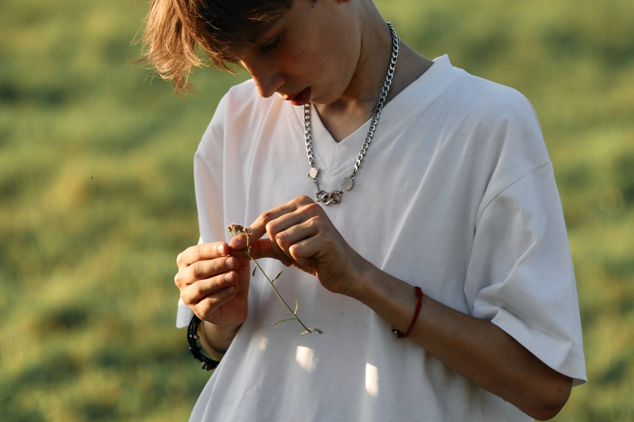 мальчик на лугу в дубровицах