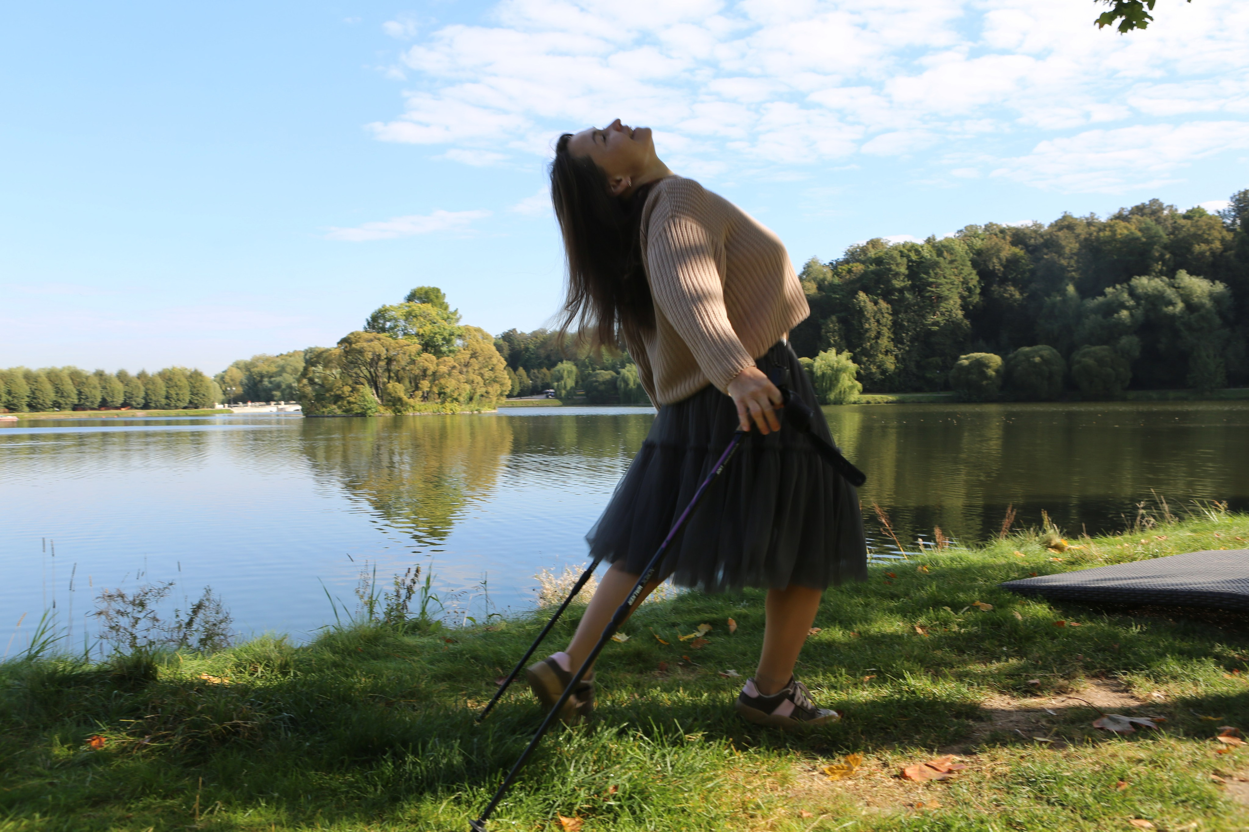 Скандинавская прогулка в Царицынском парке. Фотограф Антонина Гудкова