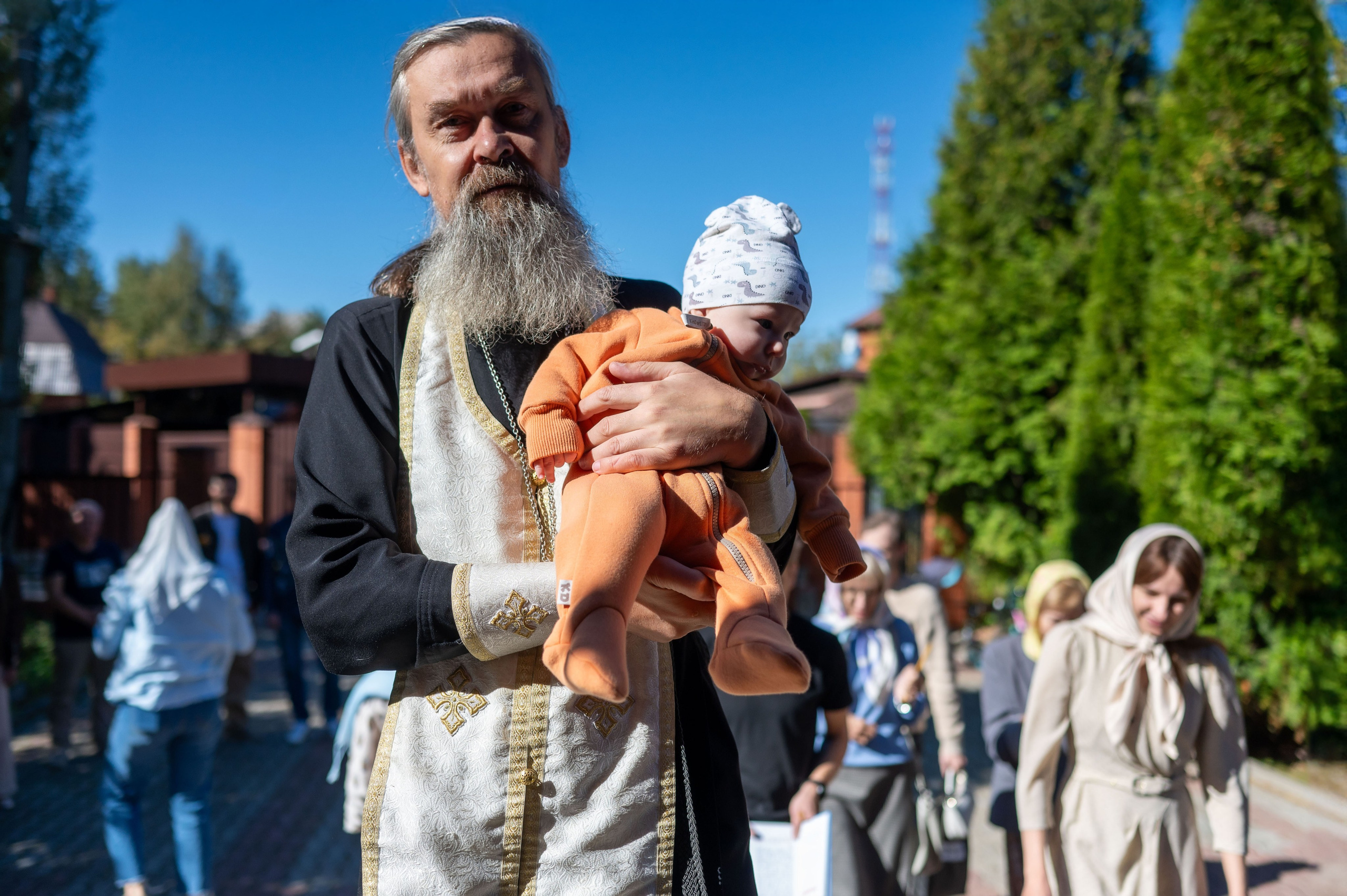 Крещение Георгия в Сергиевском храме пос. Кратово. Семейный фотограф в г. Воскресенск Наталия Молева