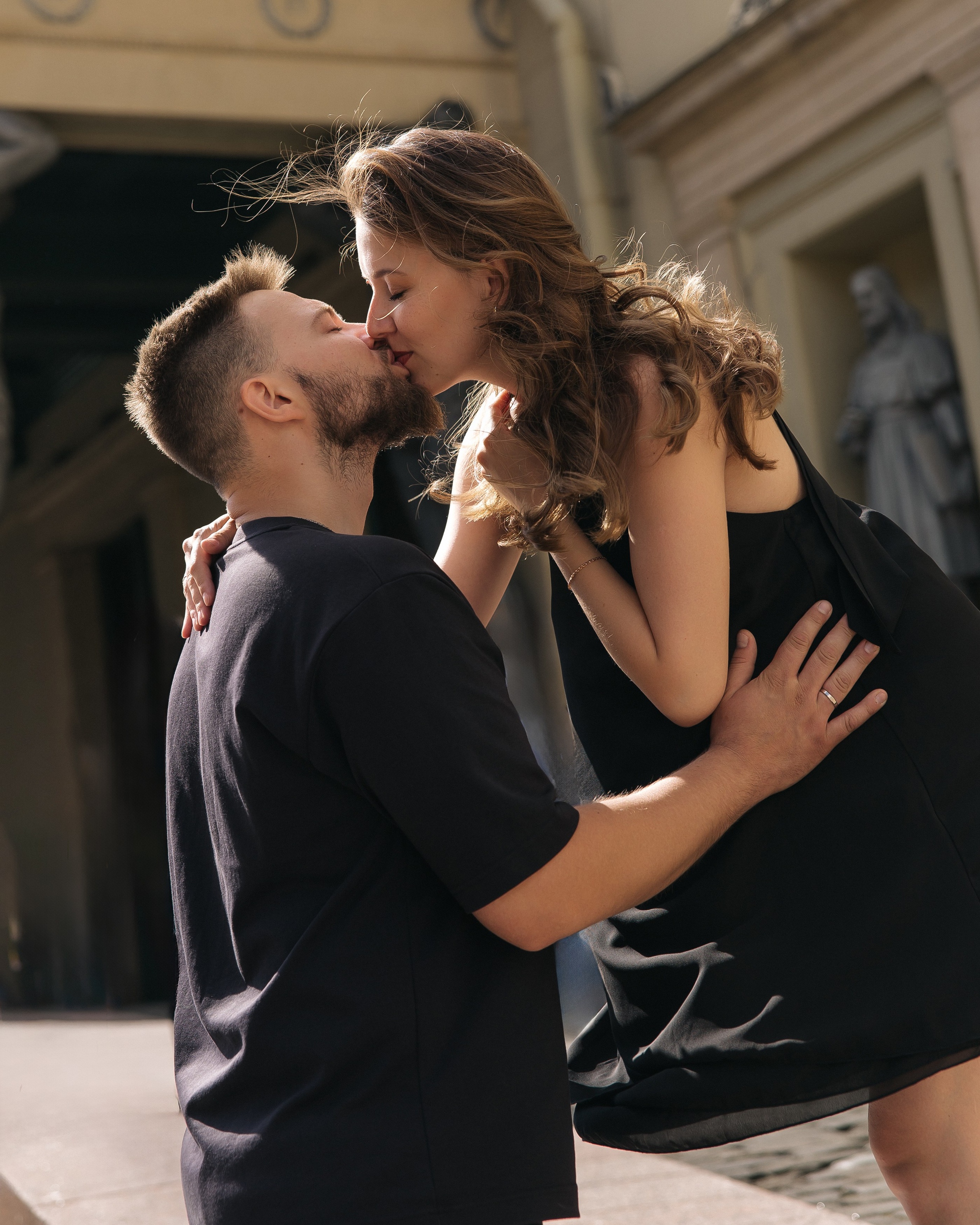 Аделя и Александр у зимней канавки ♥. Фотограф Санкт-Петербург. Аврамова Анастасия