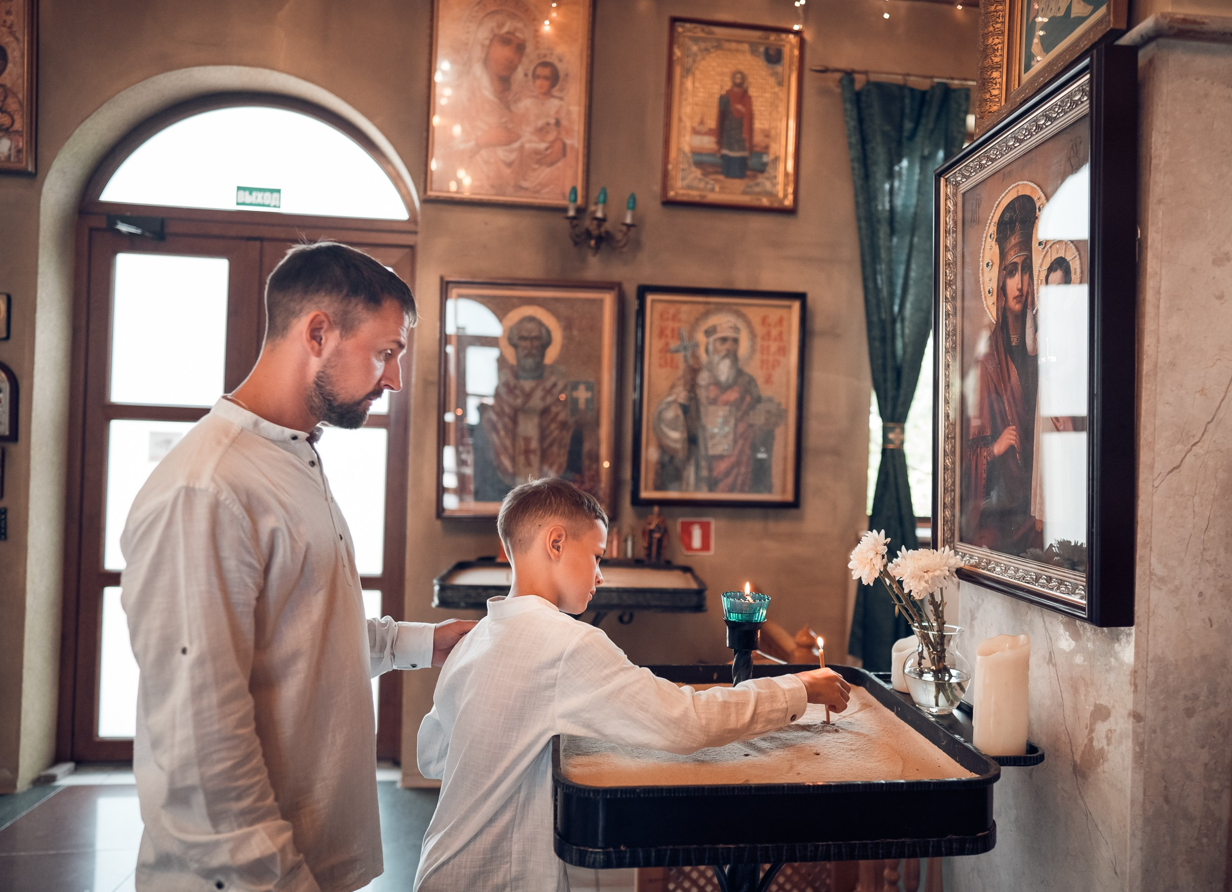 Крещение в храме Прп.Сергия Радонежского с. Орлиное. Церковный фотограф Севастополь