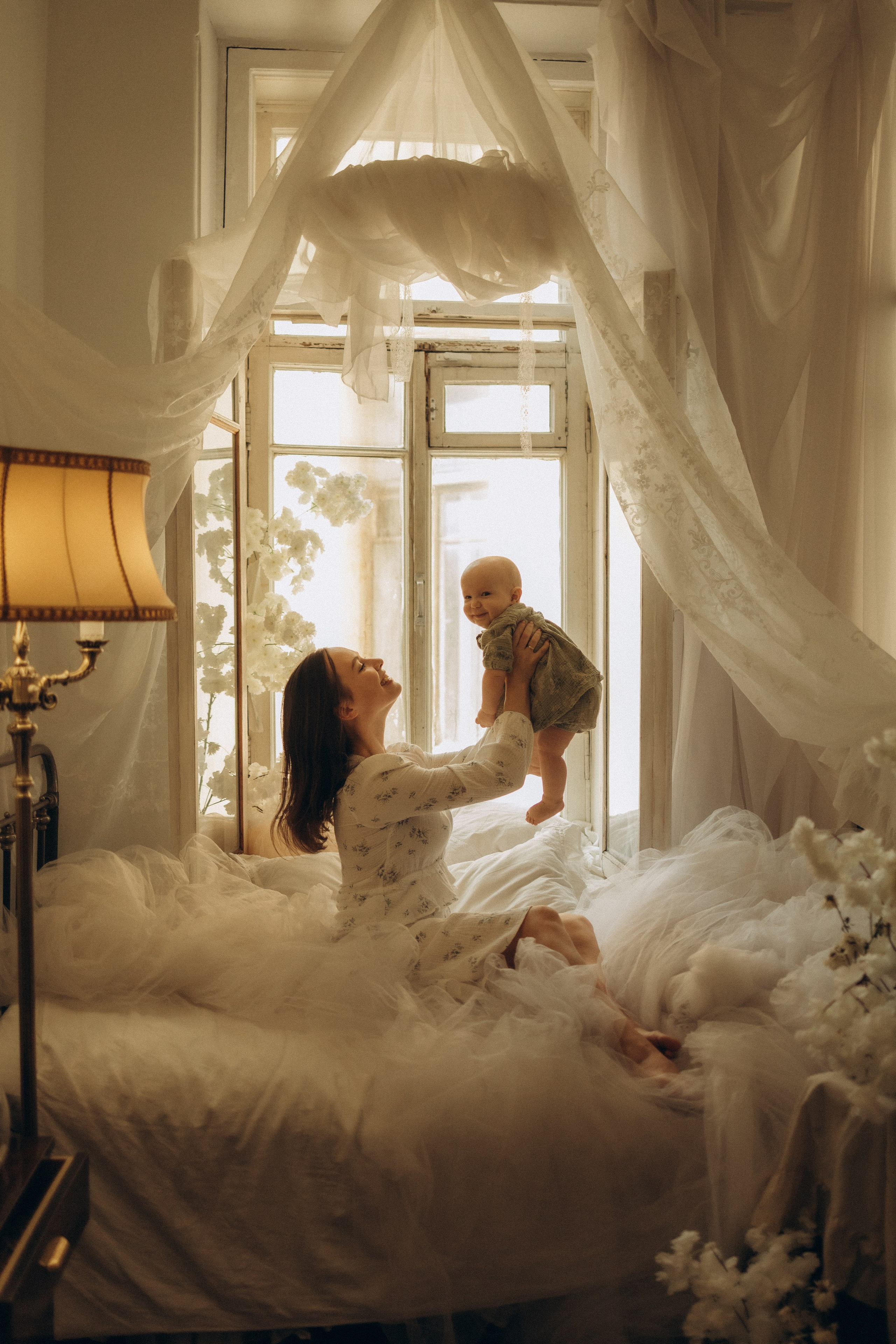 Аня и малышка Настя. Семейный, домашний, ньюборн фотограф Москва Цветкова Елизавета