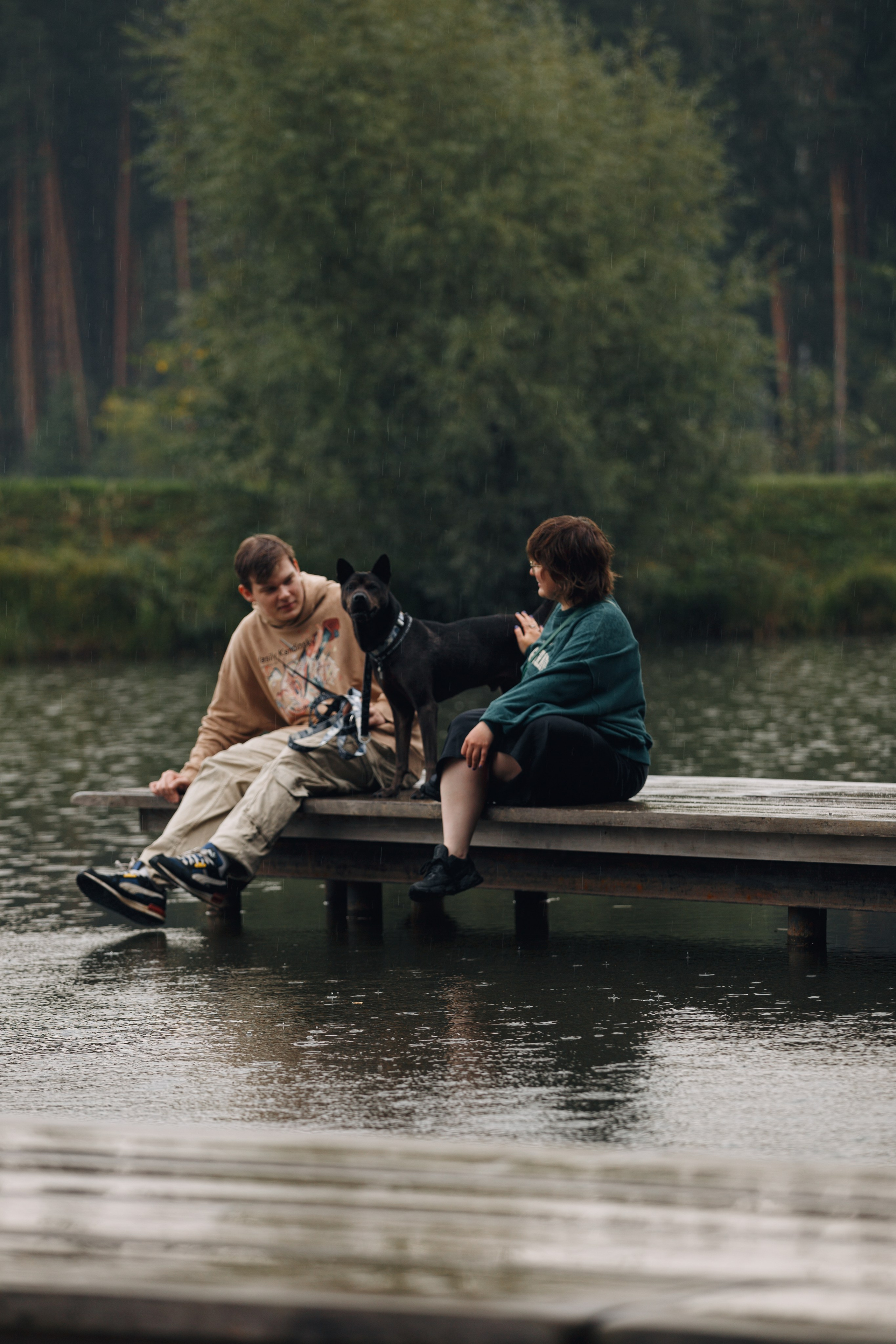 Рэкс, Лена и Вова в Мещерском. Фотограф анималист Кристина Карпова, Москва