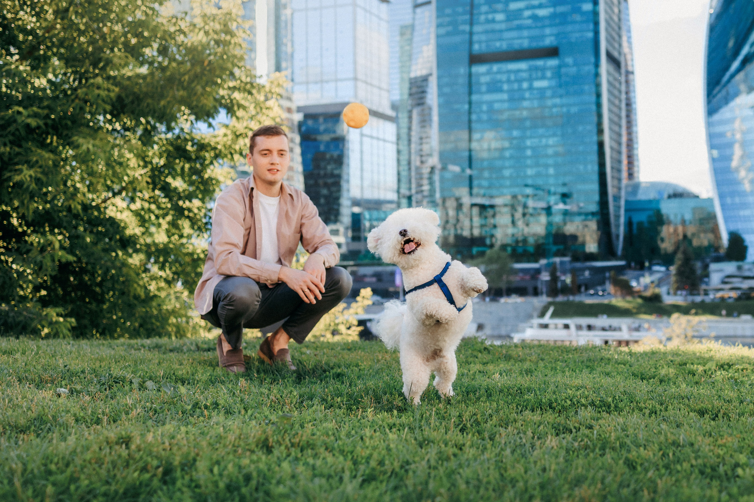 Марина, Данил и Бруно. Фотограф-анималист Елена Радченко, Москва