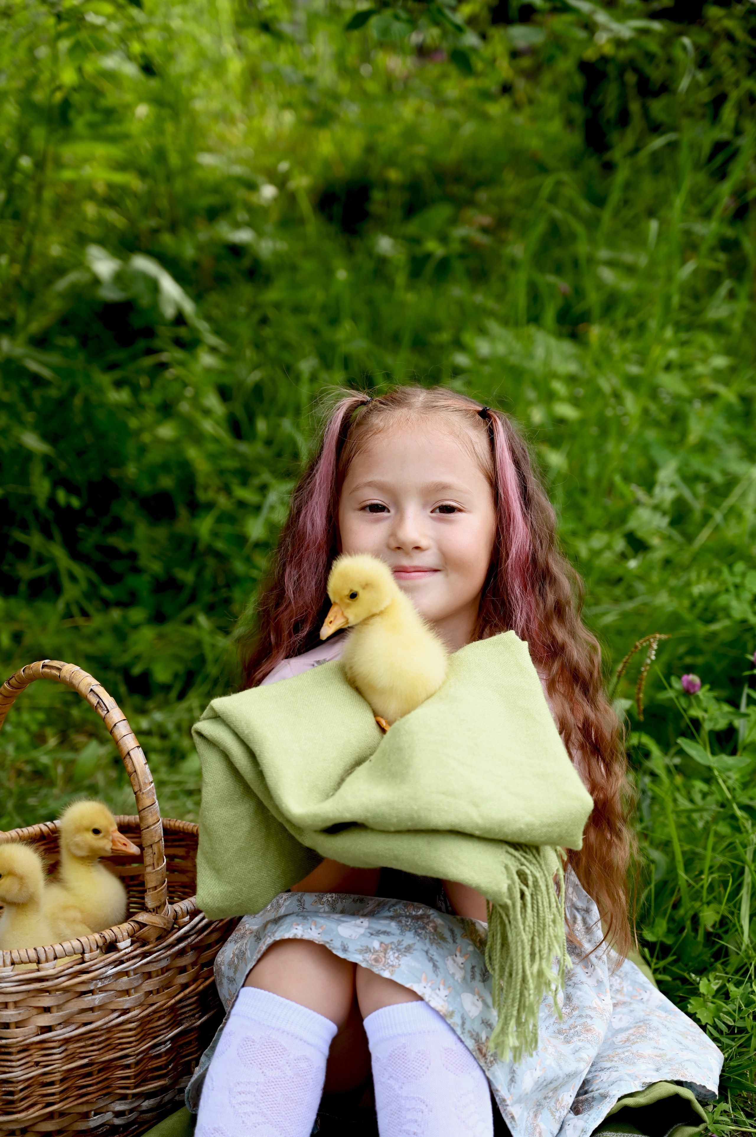 Дети и гусята. Семейный и детский фотограф в Хакасии