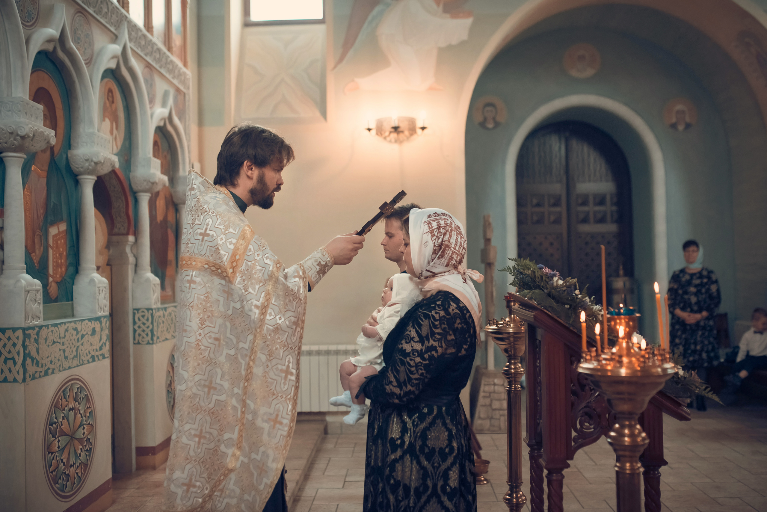 Таинство Крещения Церковь иконы Божией матери Всецарица. Семейный фотограф Олеся Батурина Рязань
