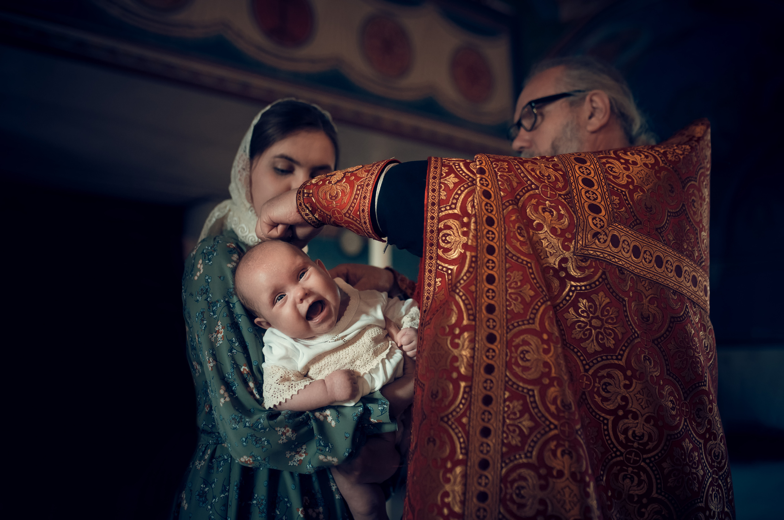 Таинство Крещения в Храме в честь святителя Николая Чудотворца г. Рыбное. Семейный фотограф Олеся Батурина Рязань