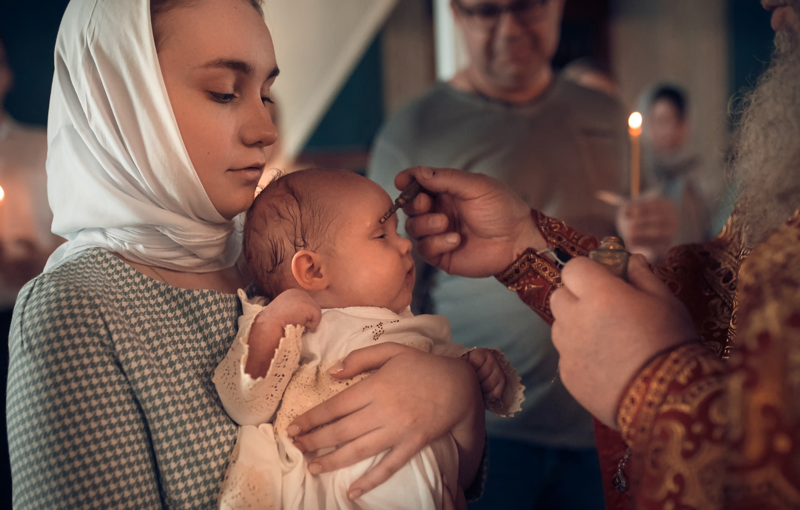 Таинство Крещения в Храме в честь святителя Николая Чудотворца г. Рыбное. Семейный фотограф Олеся Батурина Рязань