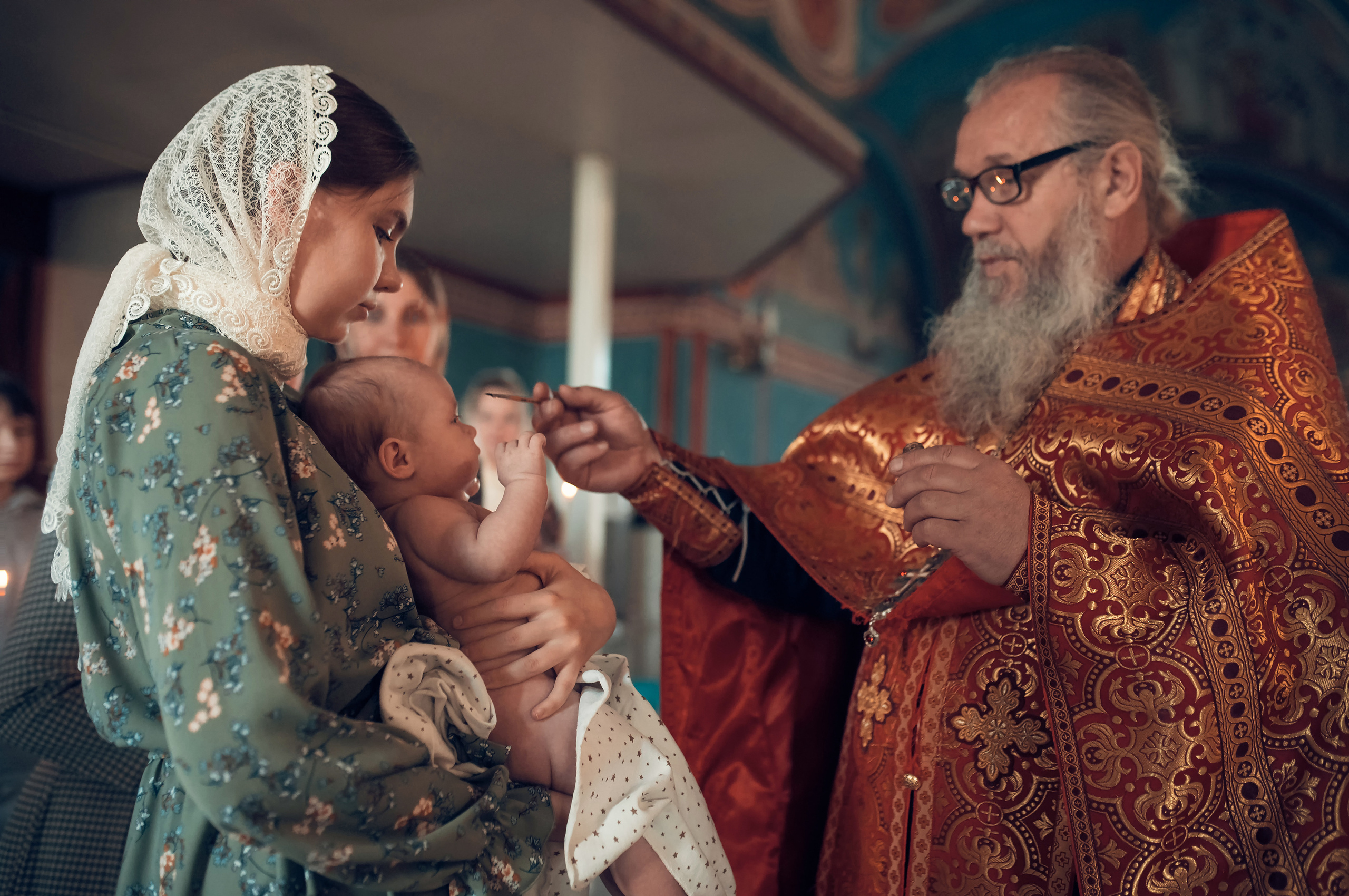 Таинство Крещения в Храме в честь святителя Николая Чудотворца г. Рыбное. Семейный фотограф Олеся Батурина Рязань