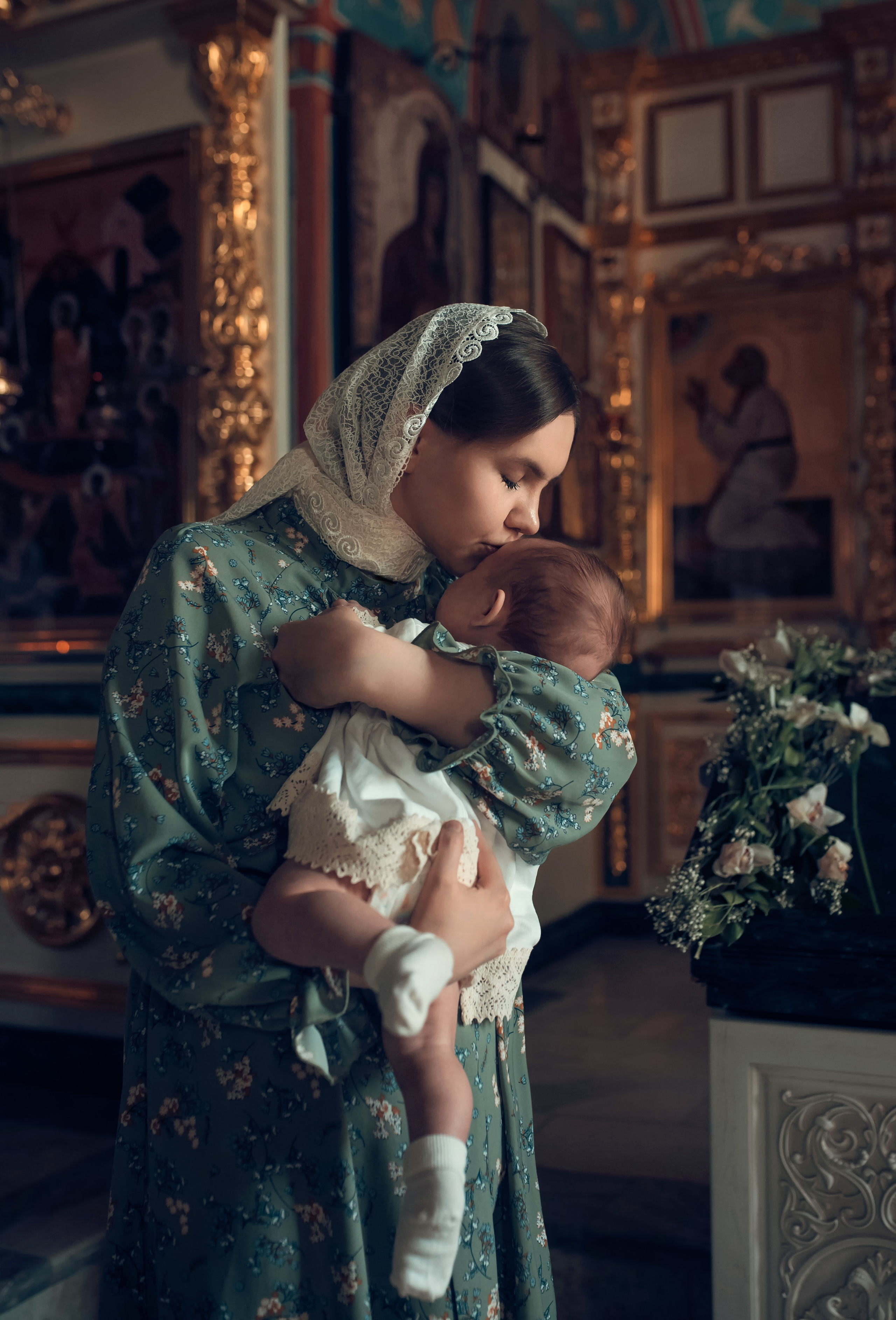 Таинство Крещения в Храме в честь святителя Николая Чудотворца г. Рыбное. Семейный фотограф Олеся Батурина Рязань