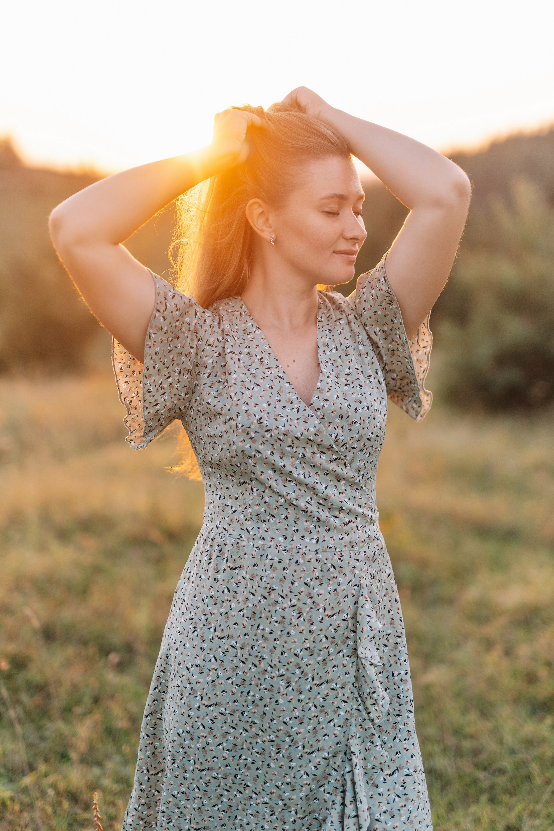 Фотосессия на закате на фоне природы для Инны и Максима. Свадебный фотограф в Тамбове Павел Четвертков