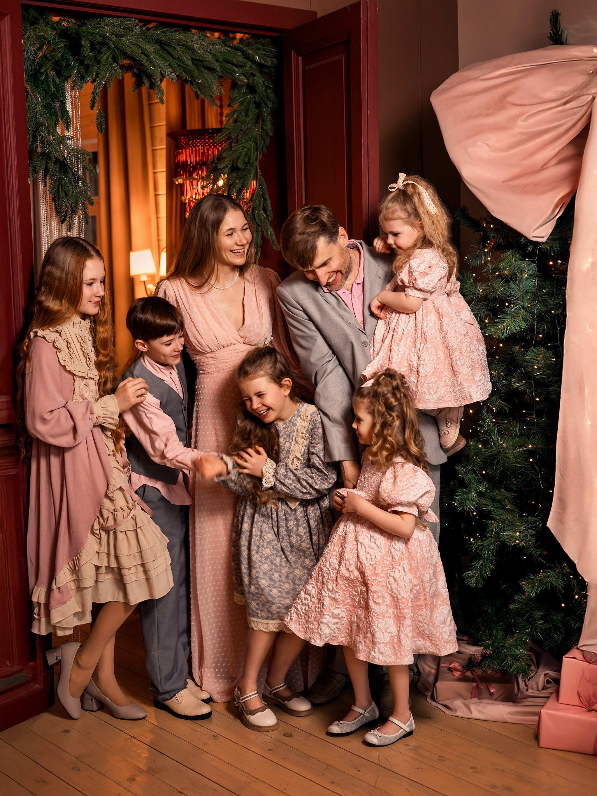 Новогодняя семейная съемка. Детский и семейный фотограф Елена Михайлова в Москве