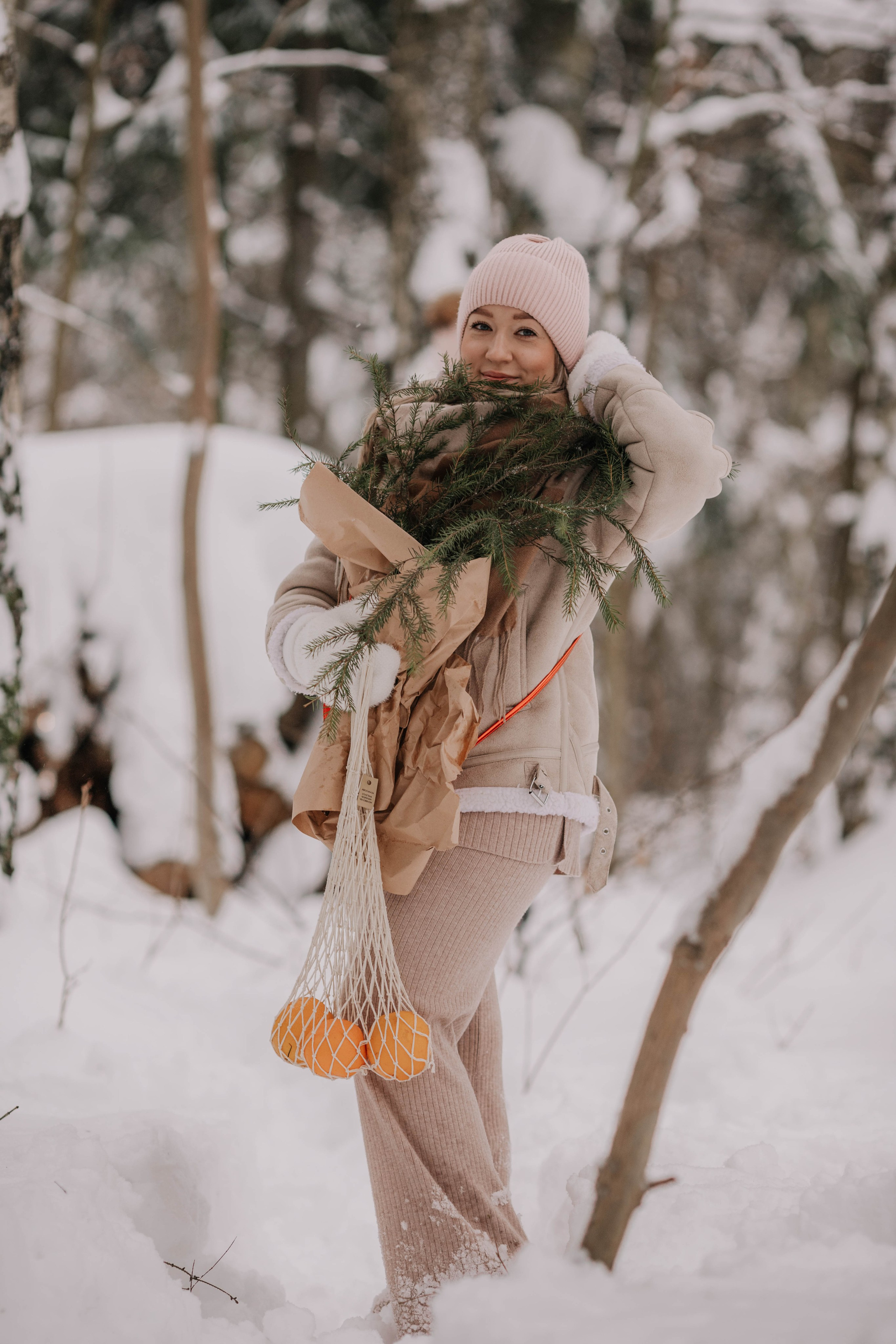 Лиля и семья Зимняя прогулка в лесу. Семейный и свадебный фотограф Видное Москва Екатерина Пятова