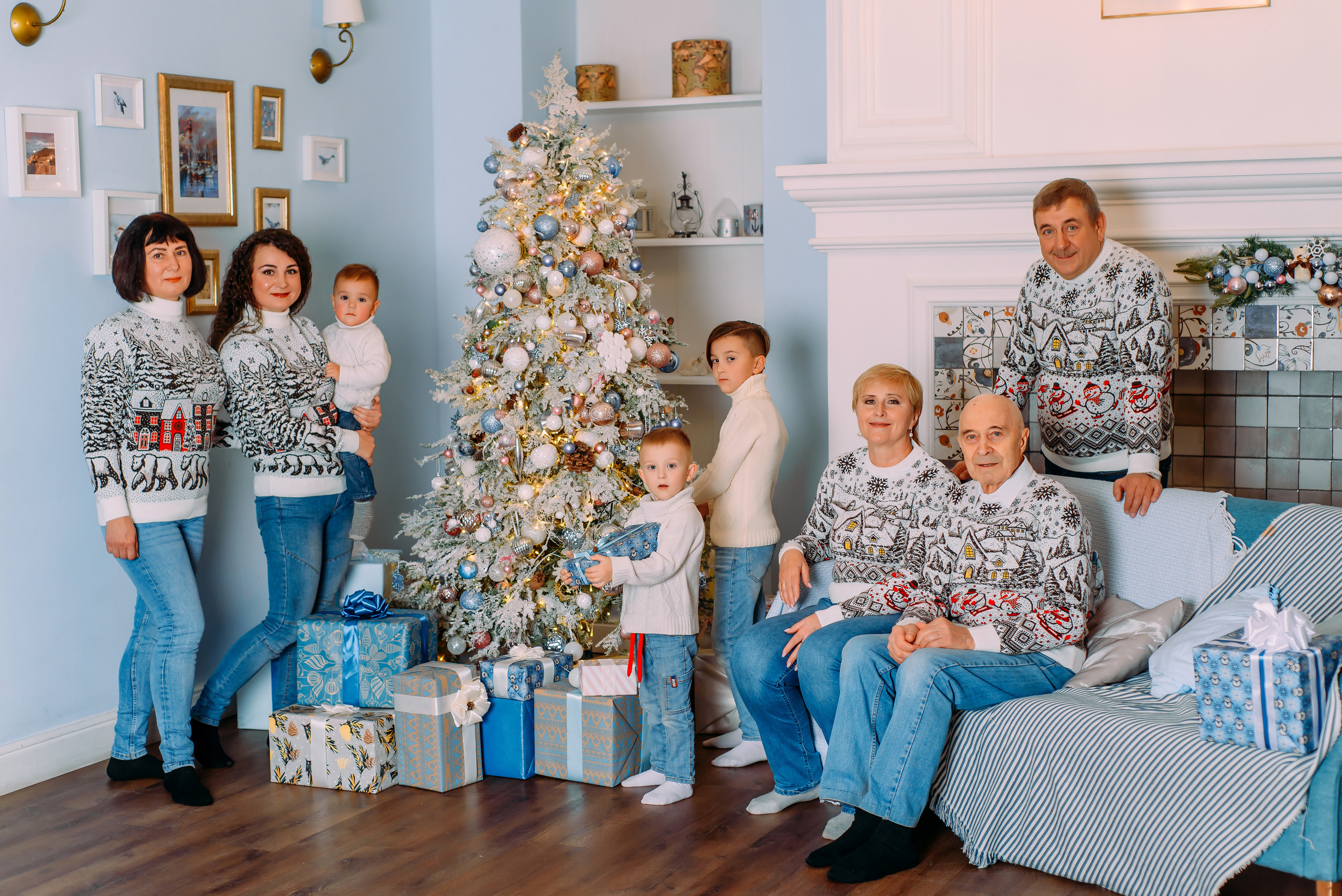 Наталия с семьей. Детский и семейный фотограф Эльмира Веселова