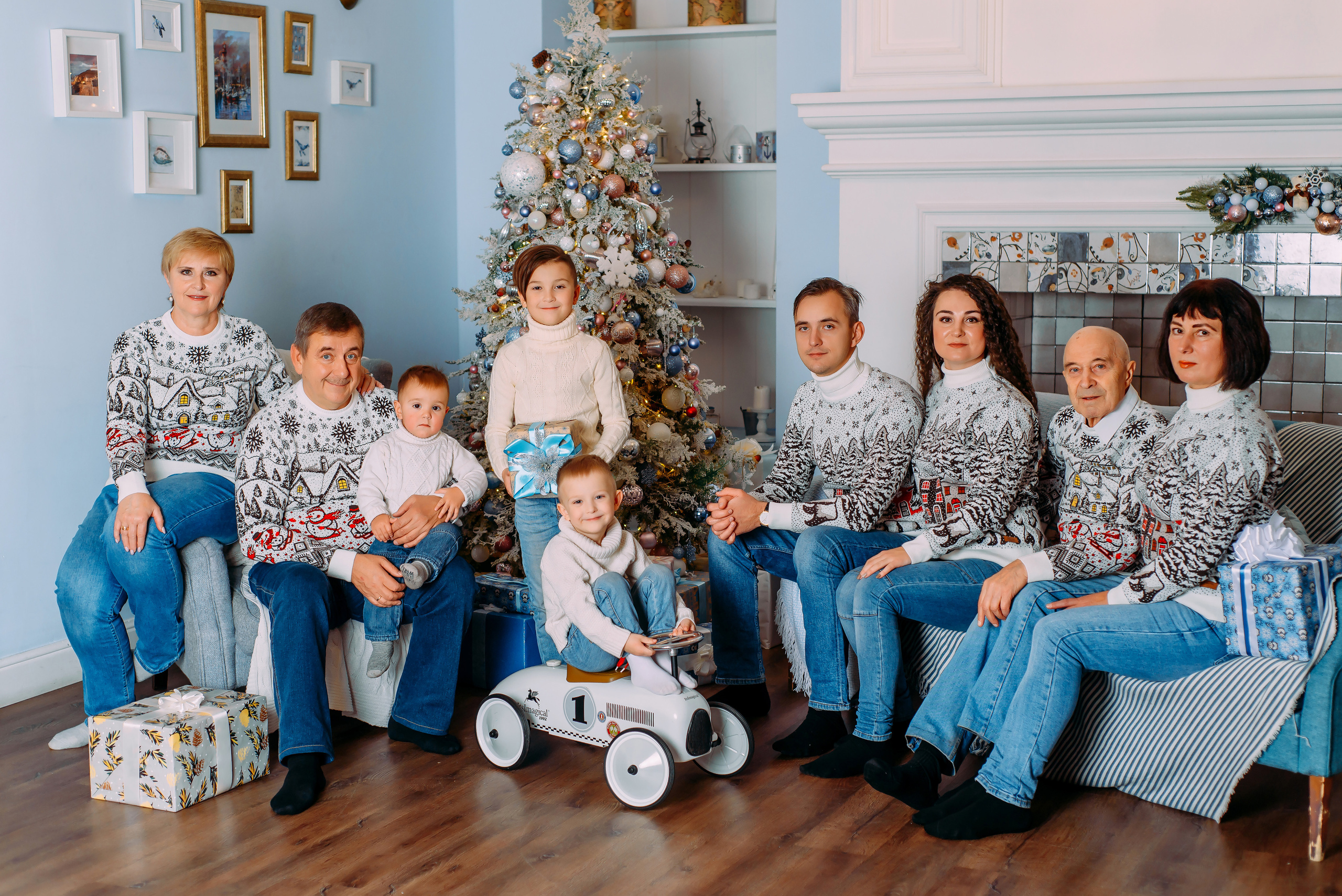 Наталия с семьей. Детский и семейный фотограф Эльмира Веселова