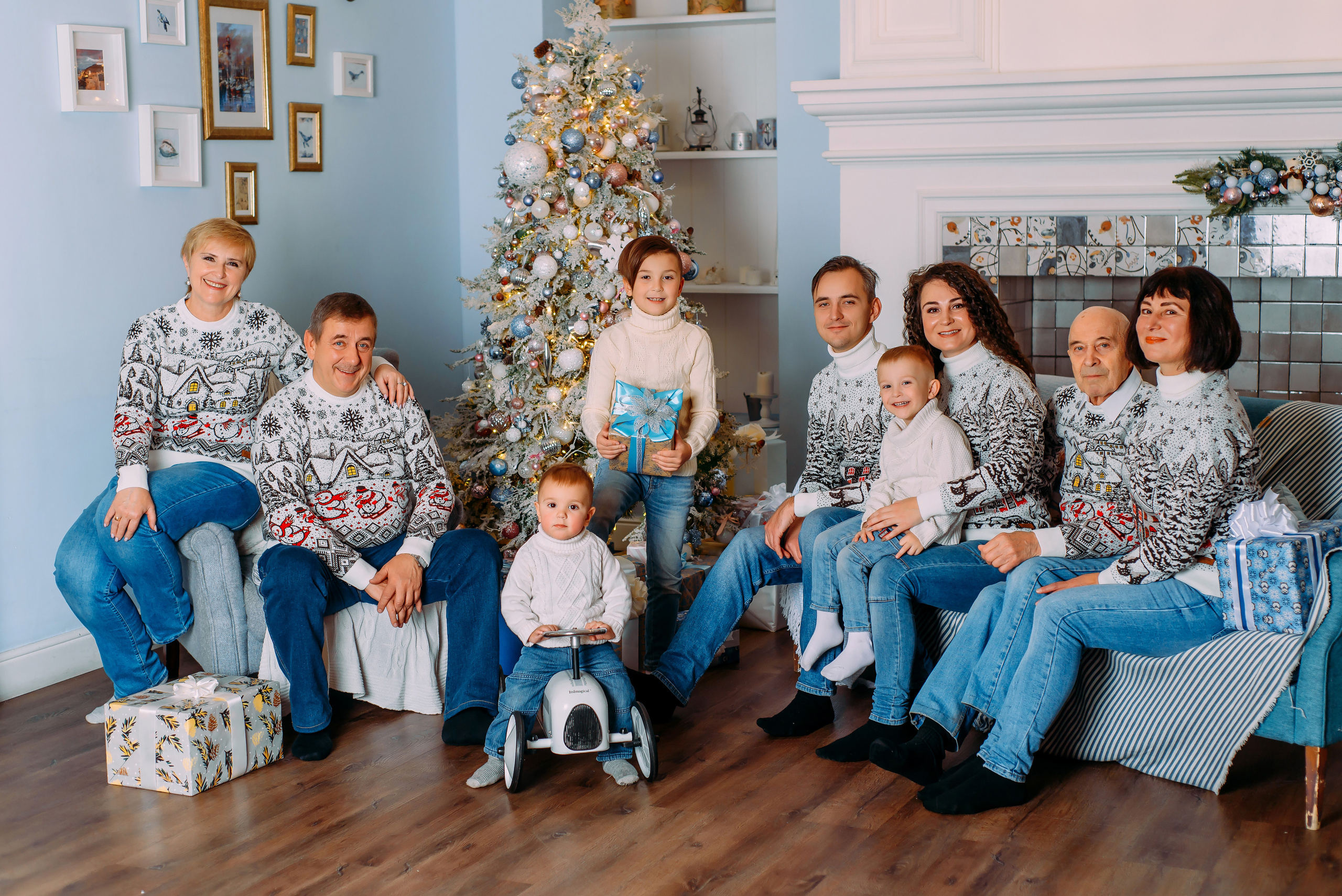 Наталия с семьей. Детский и семейный фотограф Эльмира Веселова