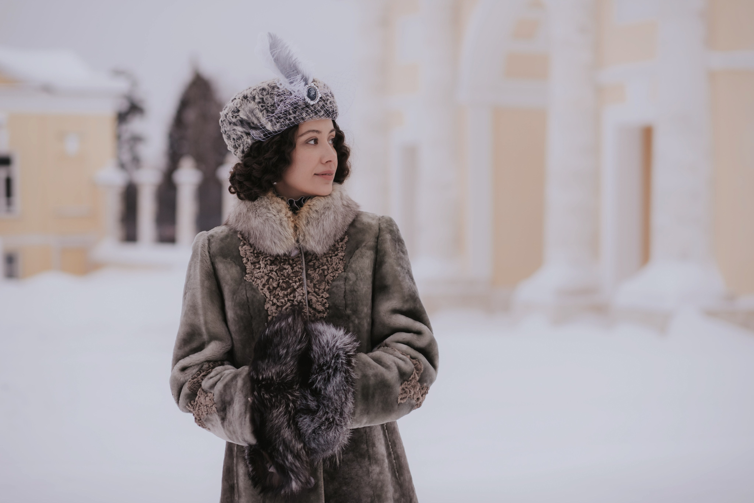 Зима в стиле модерн. Художественная винтажная фотография