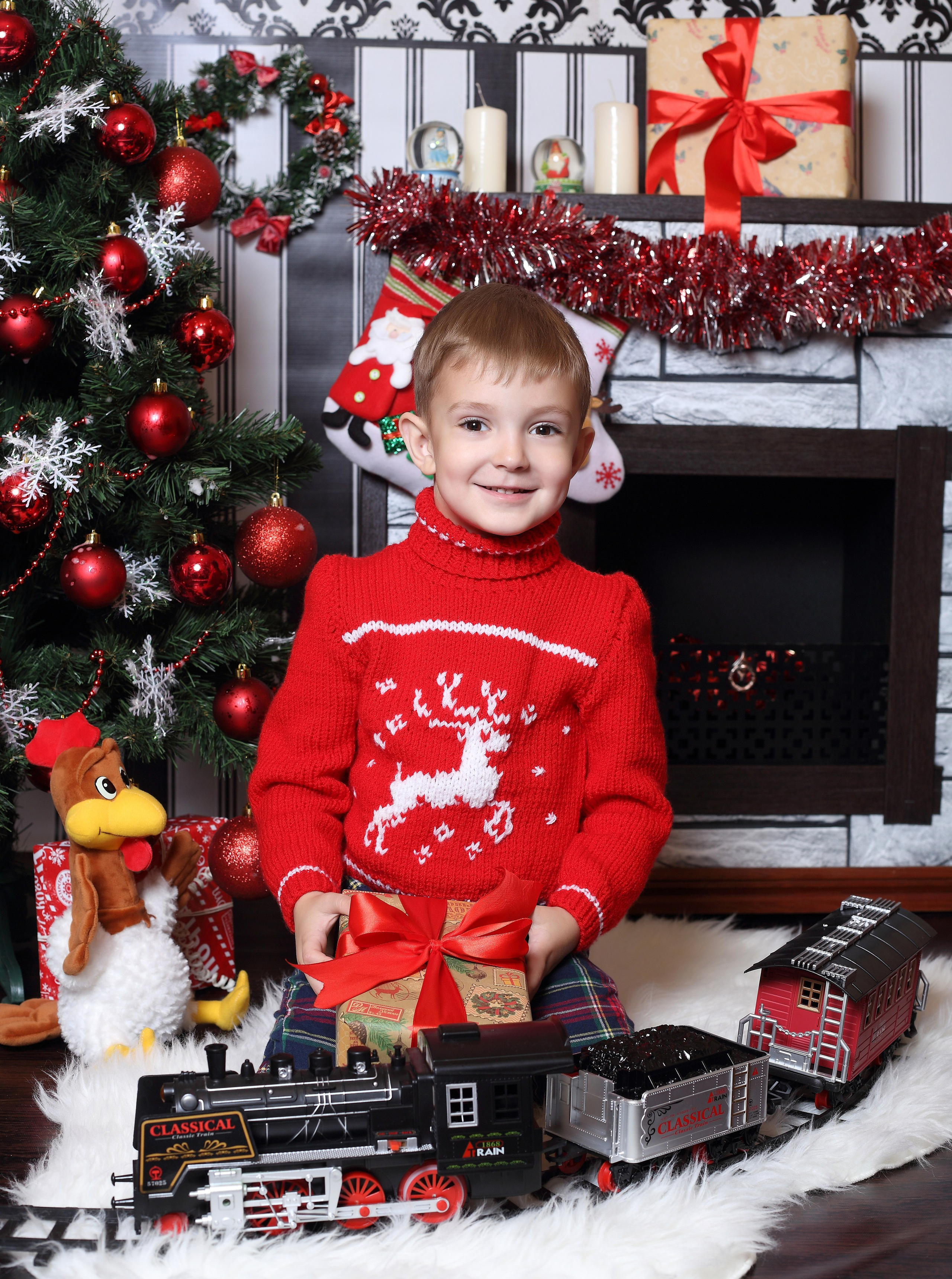 У камина. Детская выездная фотостудия