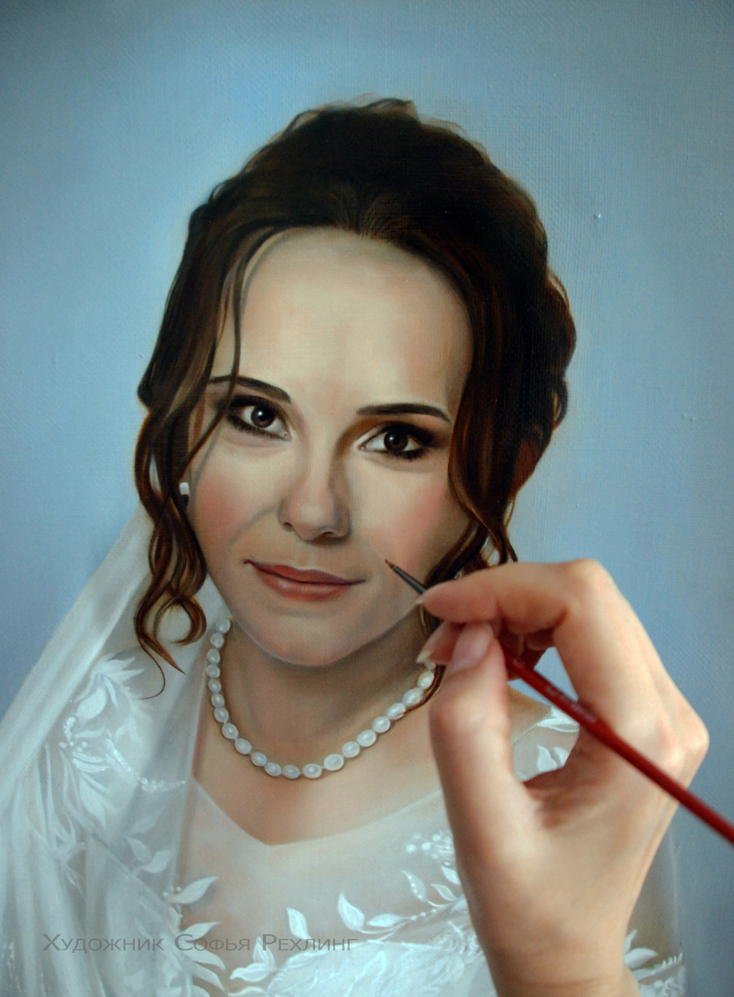 Фрагмент портрета маслом