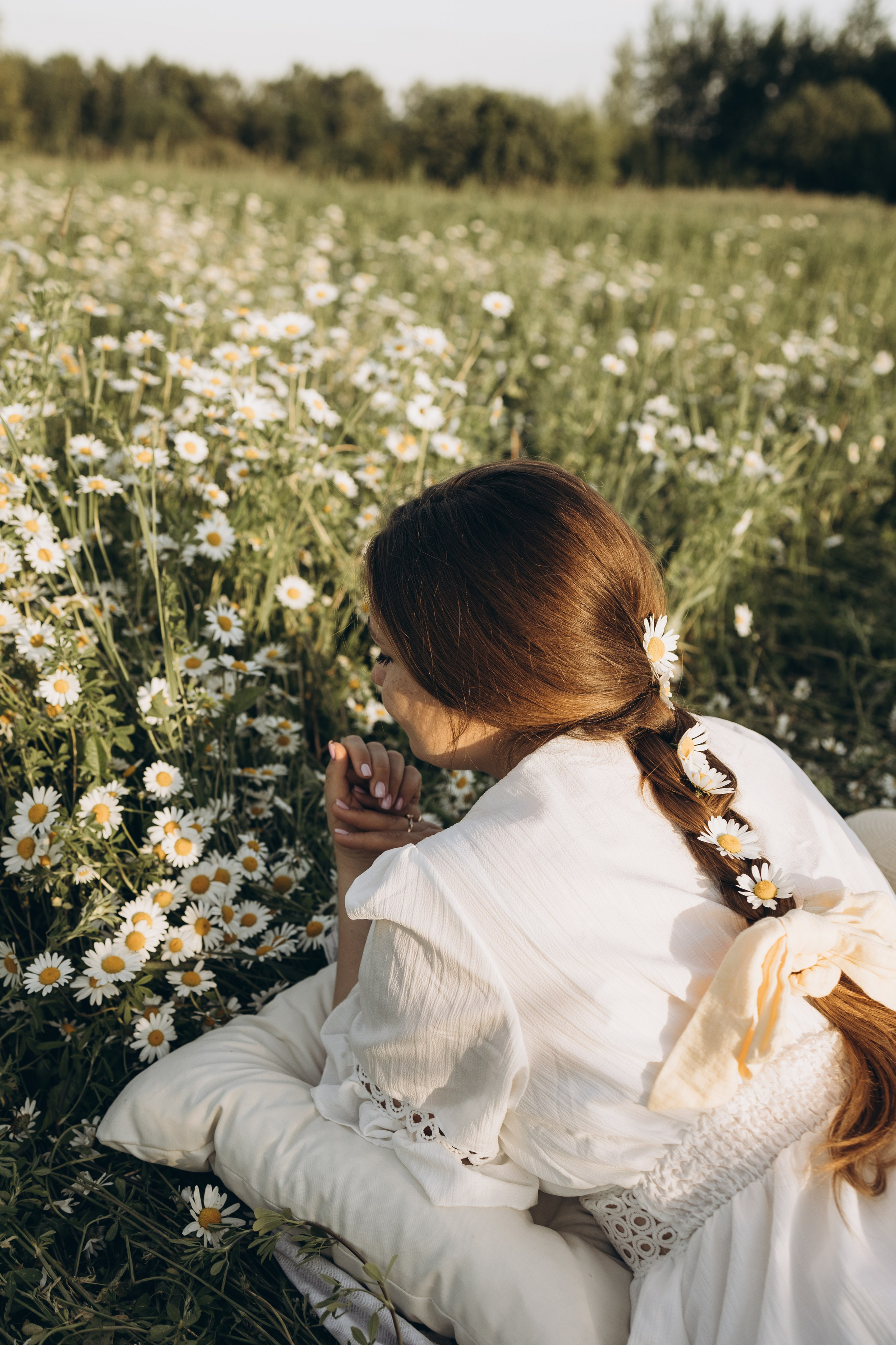 Маша и ромашки. Семейный фотограф в Москве Виктория Ястребинская