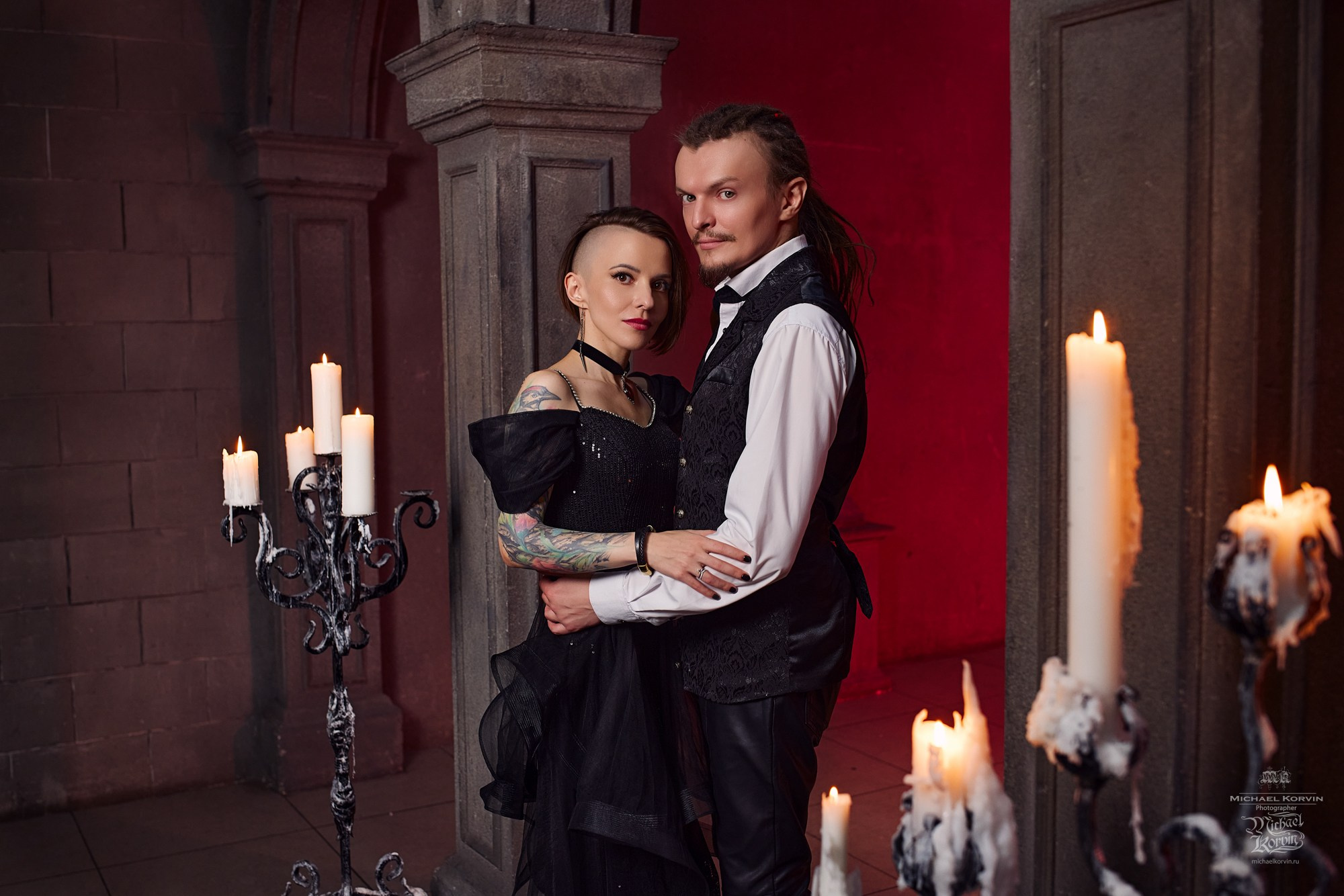 Готическая Свадьба Ланы & Владимира. Свадебный фотограф Орехово-Зуево Москва Майкл Корвин