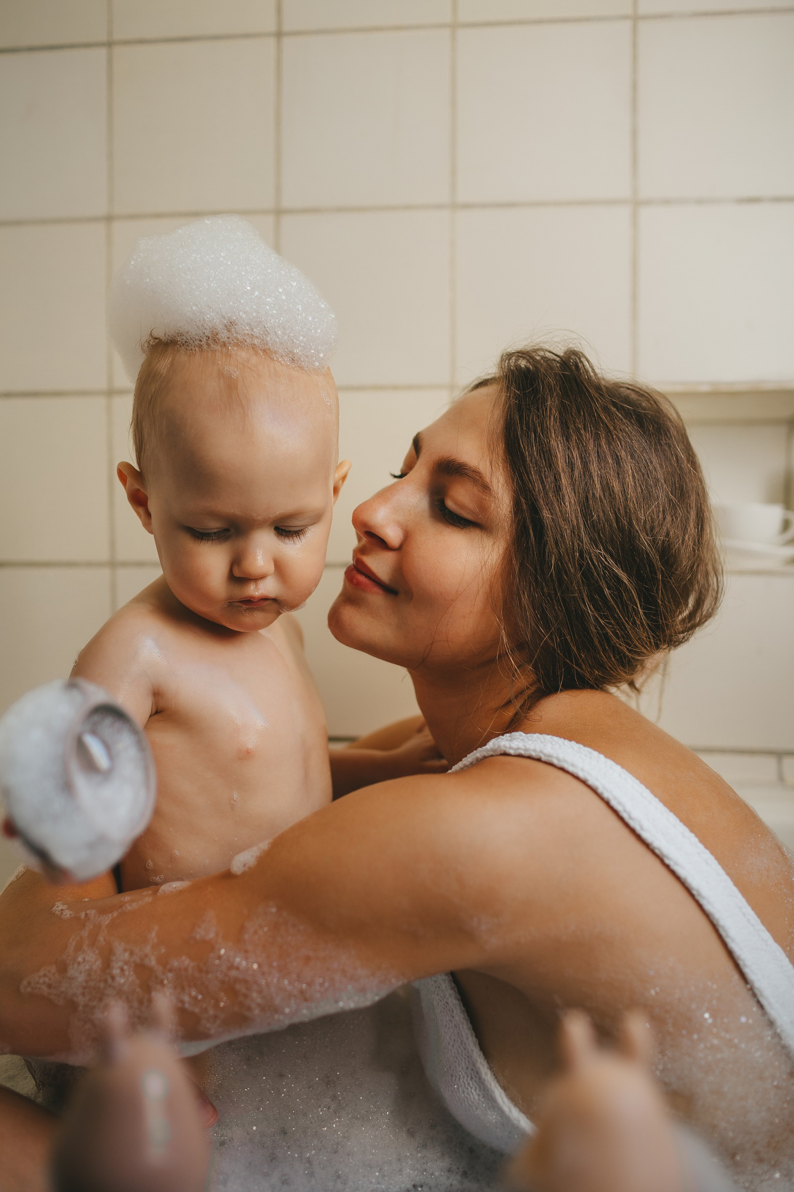 Стас, Даша и Ева (купание в ванной). Семейный и детский фотограф и видеограф в Москве, Дрокина Наталья