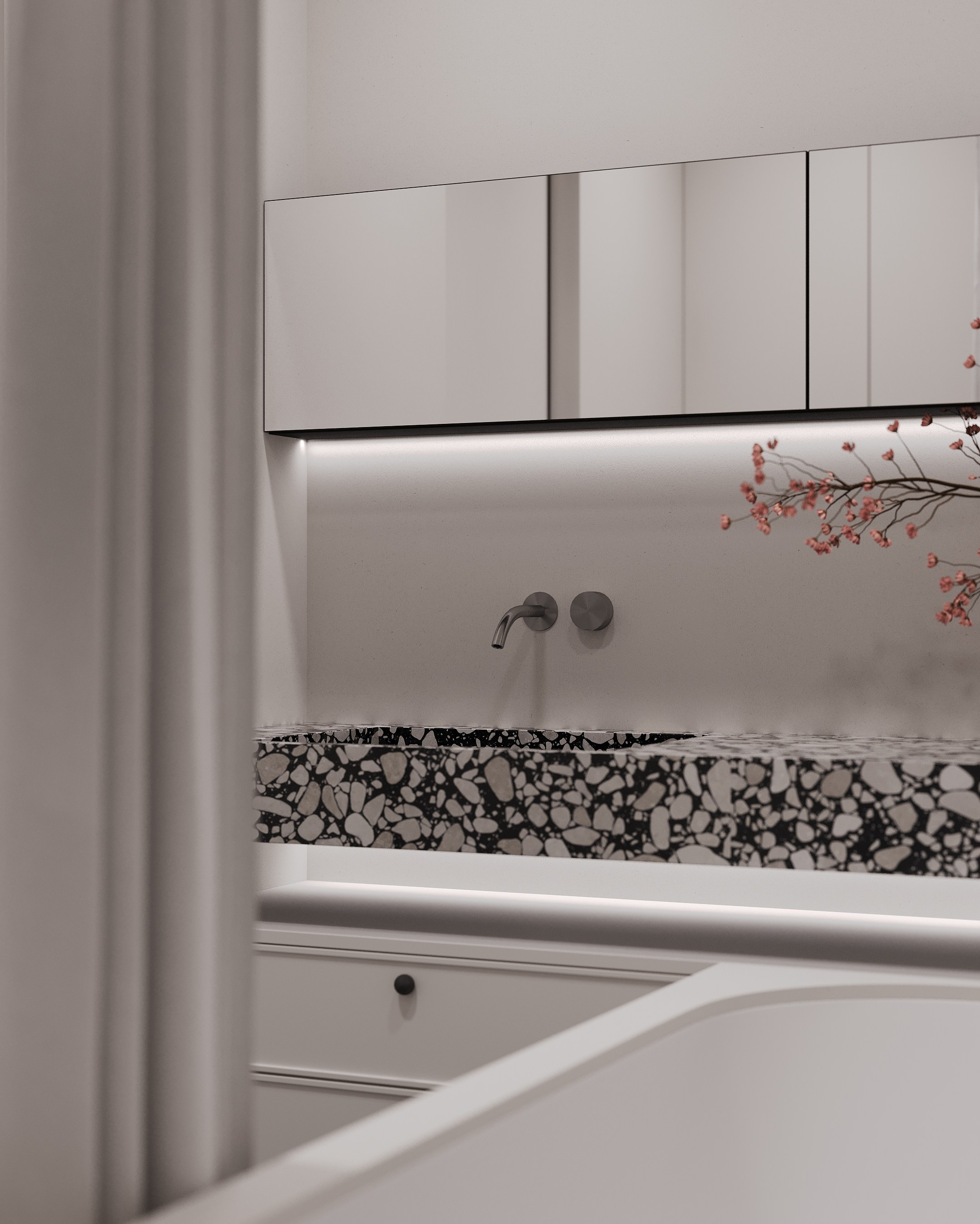 Милая ванная комната при детской комнате Dea como interior