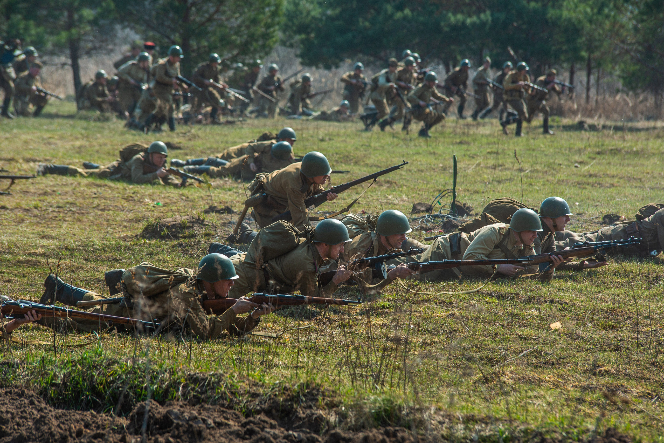 РЕКОНСТРУКЦИЯ БОЯ — ВОВ — БИТВА ЗА ГОРОД. Профессиональный фотограф в Мценске и Орловской области