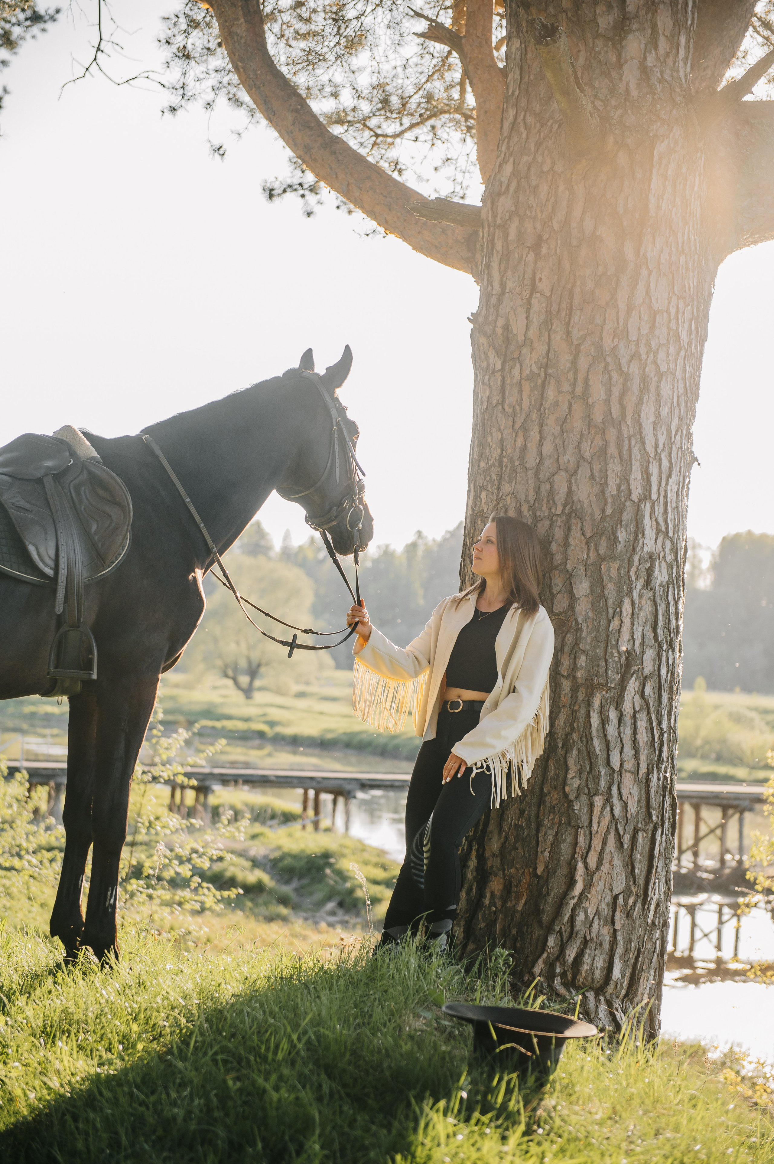 Серия с лошадью: Алина и Тархун (Москва, 2024). Анна Пушина, фотограф, Москва, Королев, Пушкино