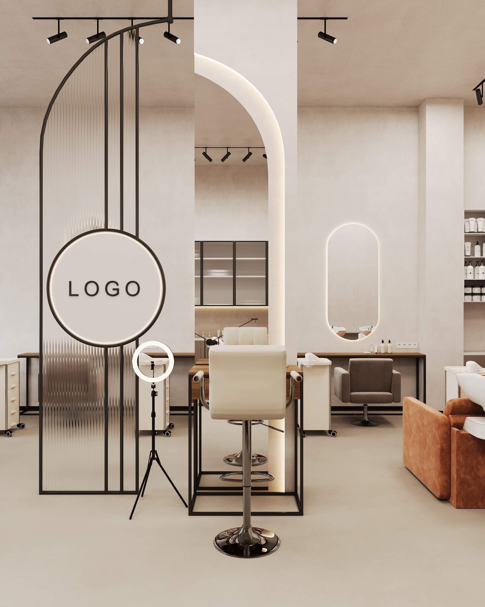 Beauty Salon Tatcher. Дизайн интерьера | 3D визуализация | Миланская Марина