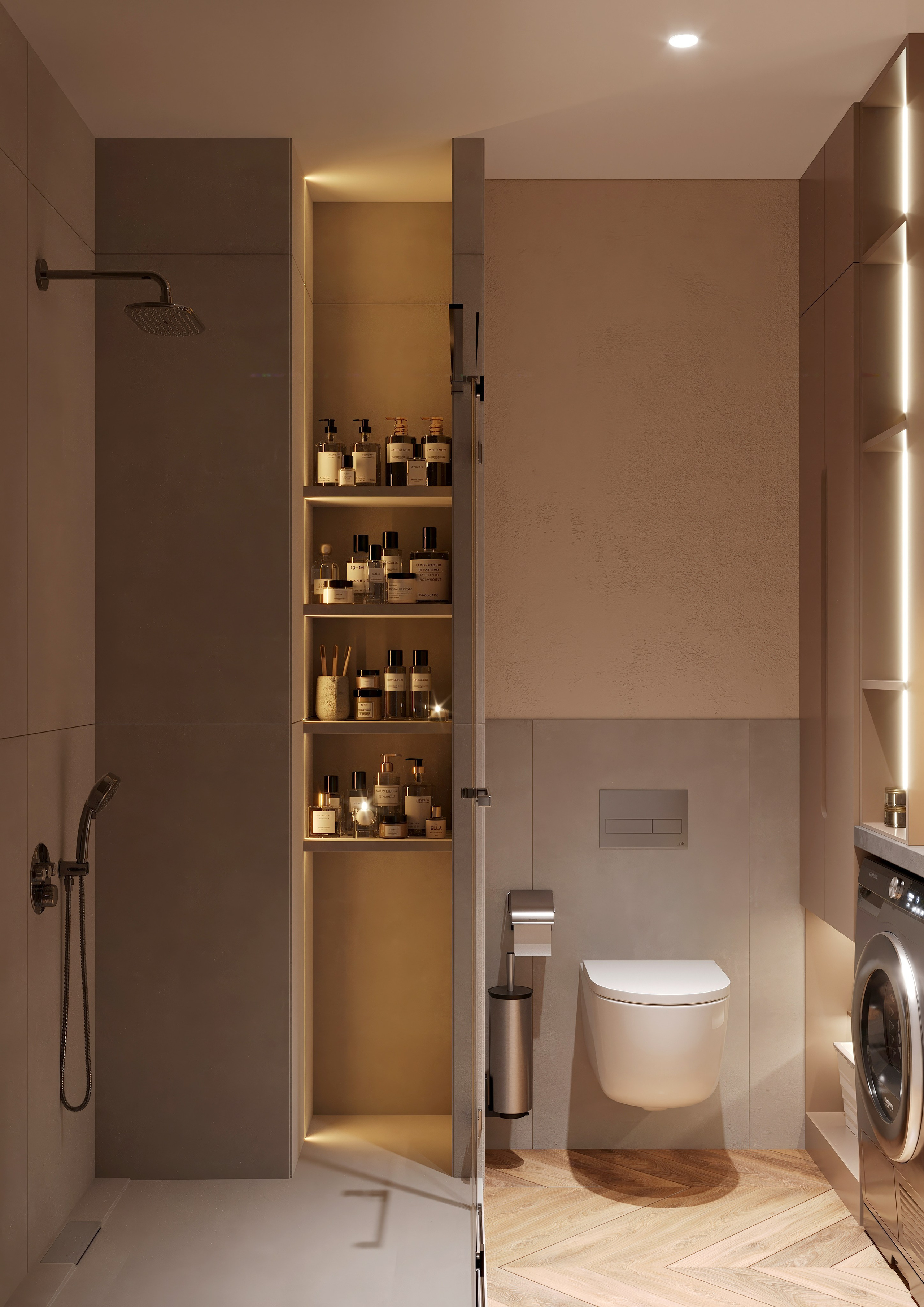 Studio Apartment — Warm and Modern Interior Design. 3D INTERIOR AND ARCHITECTURE VISUALIZATION