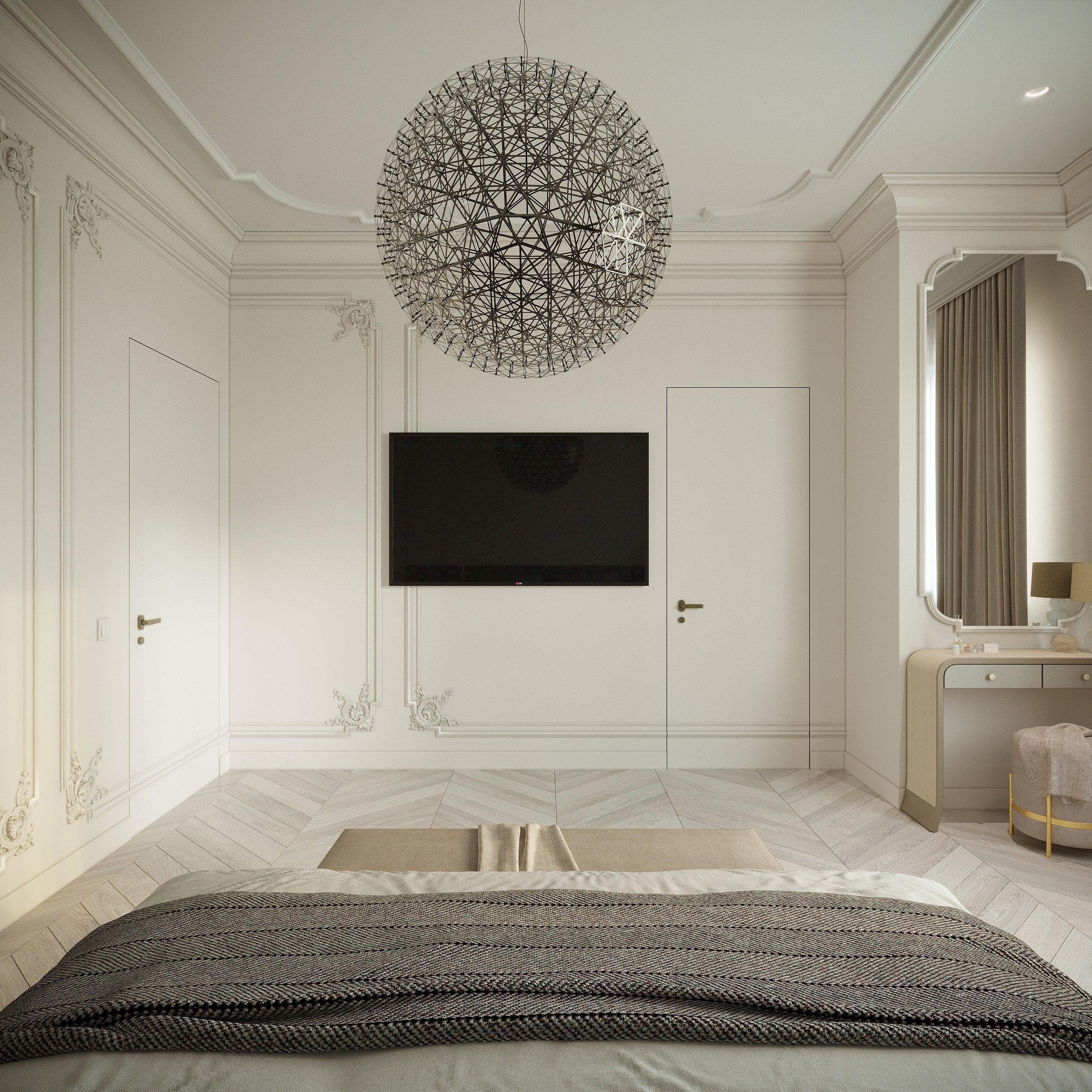 Two-Story House Interior Design — Modern Elegance with Classic Touches. 3D INTERIOR AND ARCHITECTURE VISUALIZATION