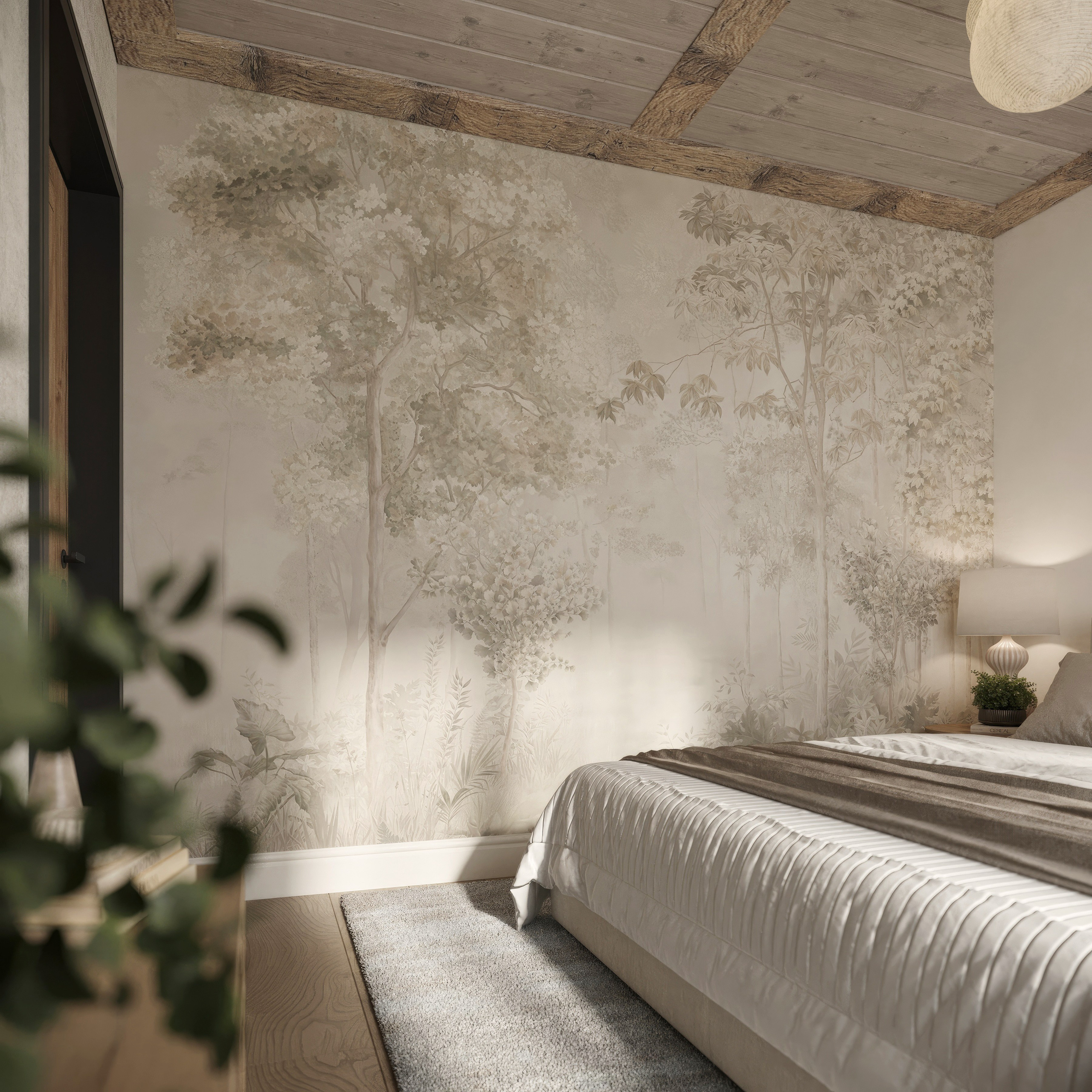 Countryside Cottage — Interior Design with Natural Materials. 3D INTERIOR AND ARCHITECTURE VISUALIZATION