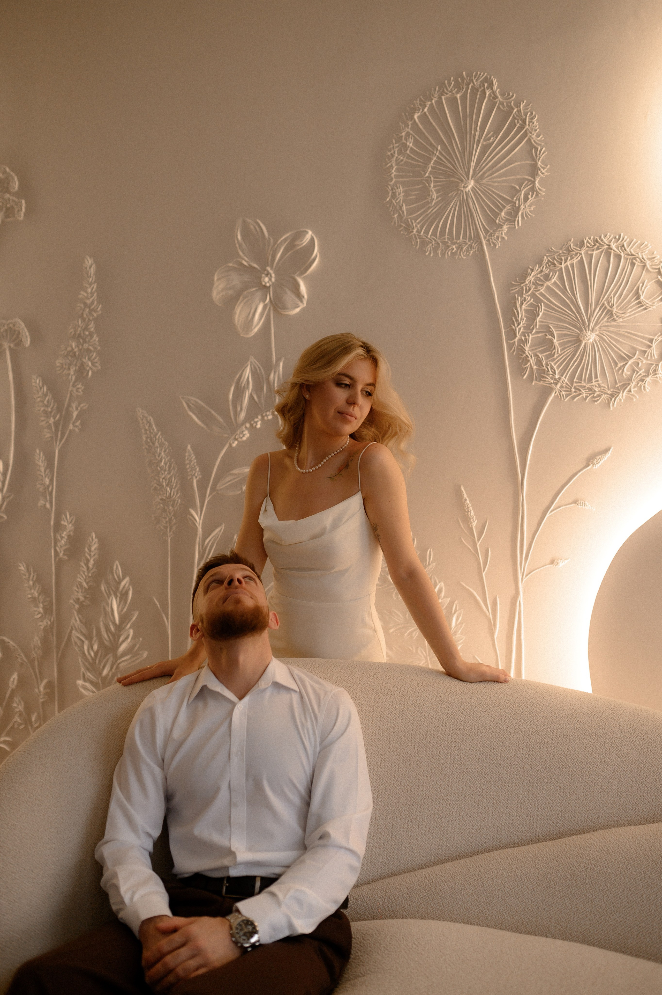 Коля и Алёна в студии. Семейный и свадебный lifestyle-фотограф в Москве Мария Петрова