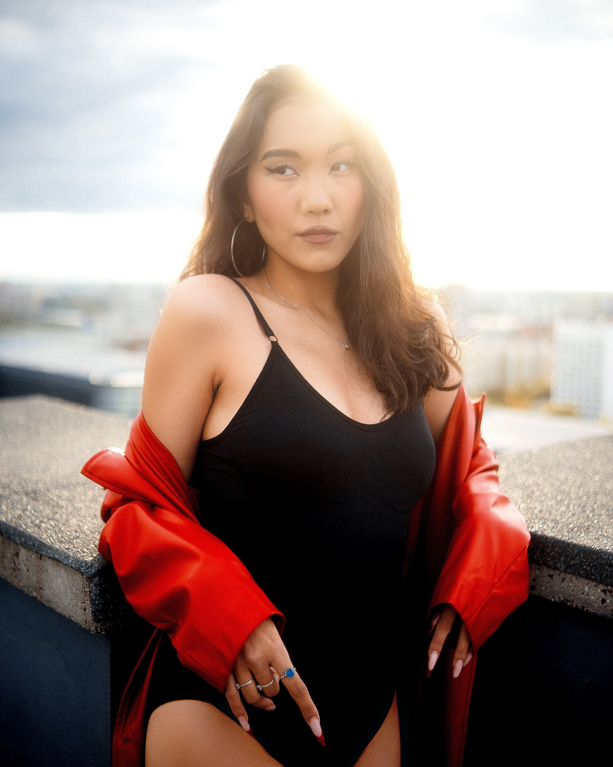 Фотосессия на крыше для Адины в Новосибирске. Фотограф в Новосибирске Владислав Унтерберг