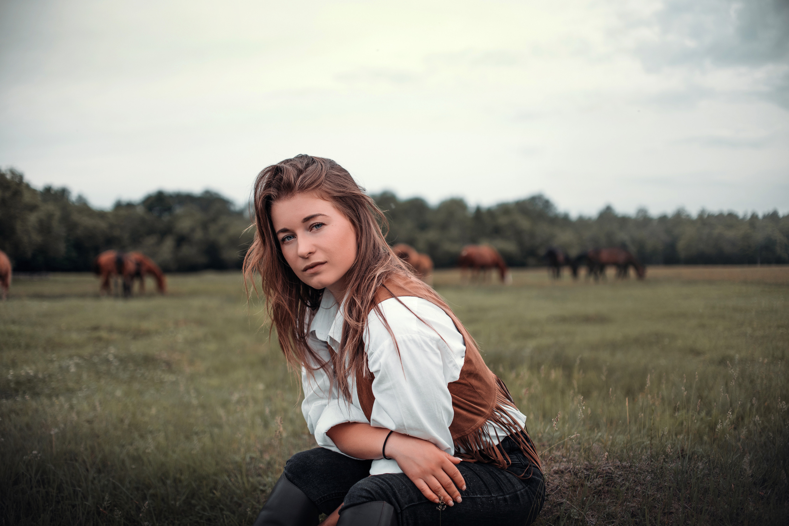 Конное: Катя и табун. Портфолио