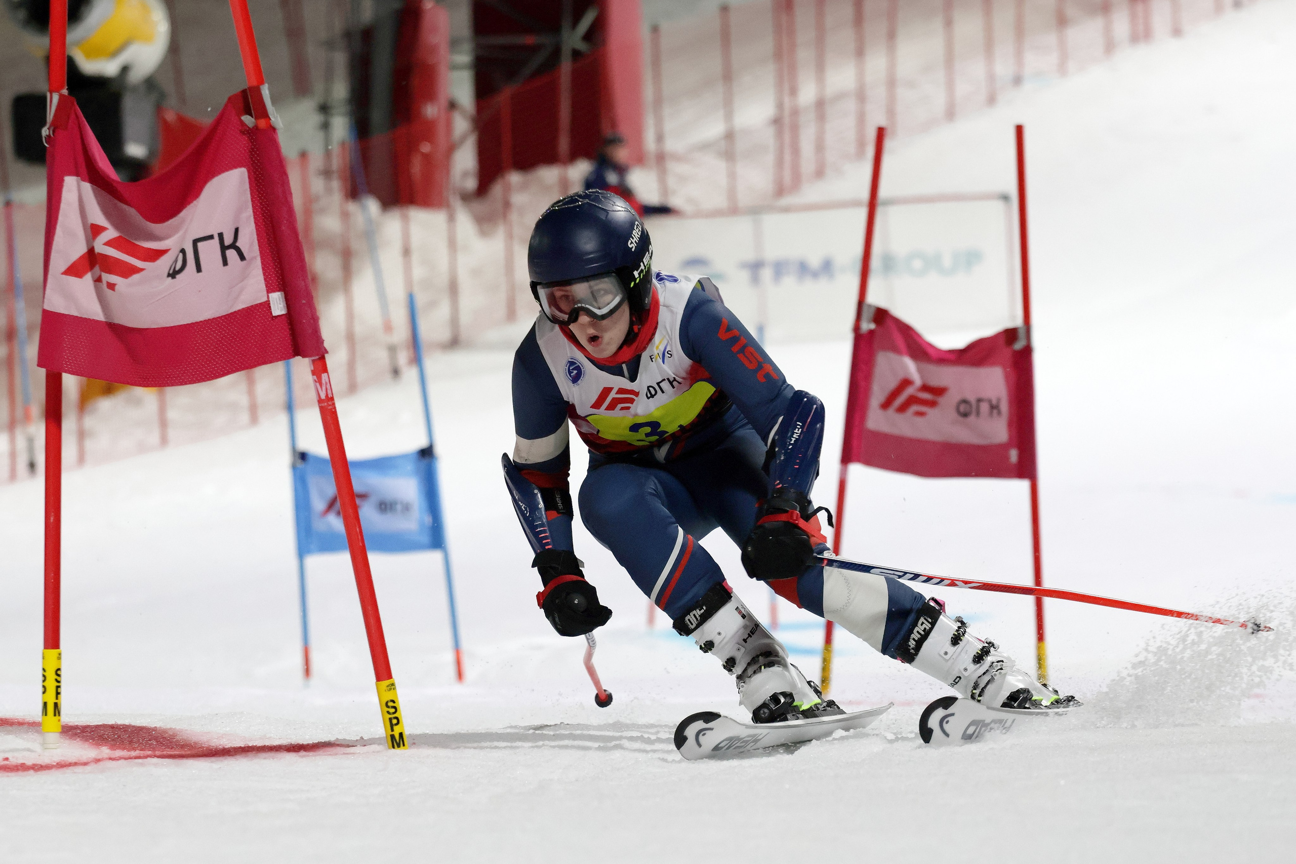 Спортивная фотосъёмка соревнований этапа кубка России по горным лыжам в СК "Воробьёвы горы"  - командный зачёт