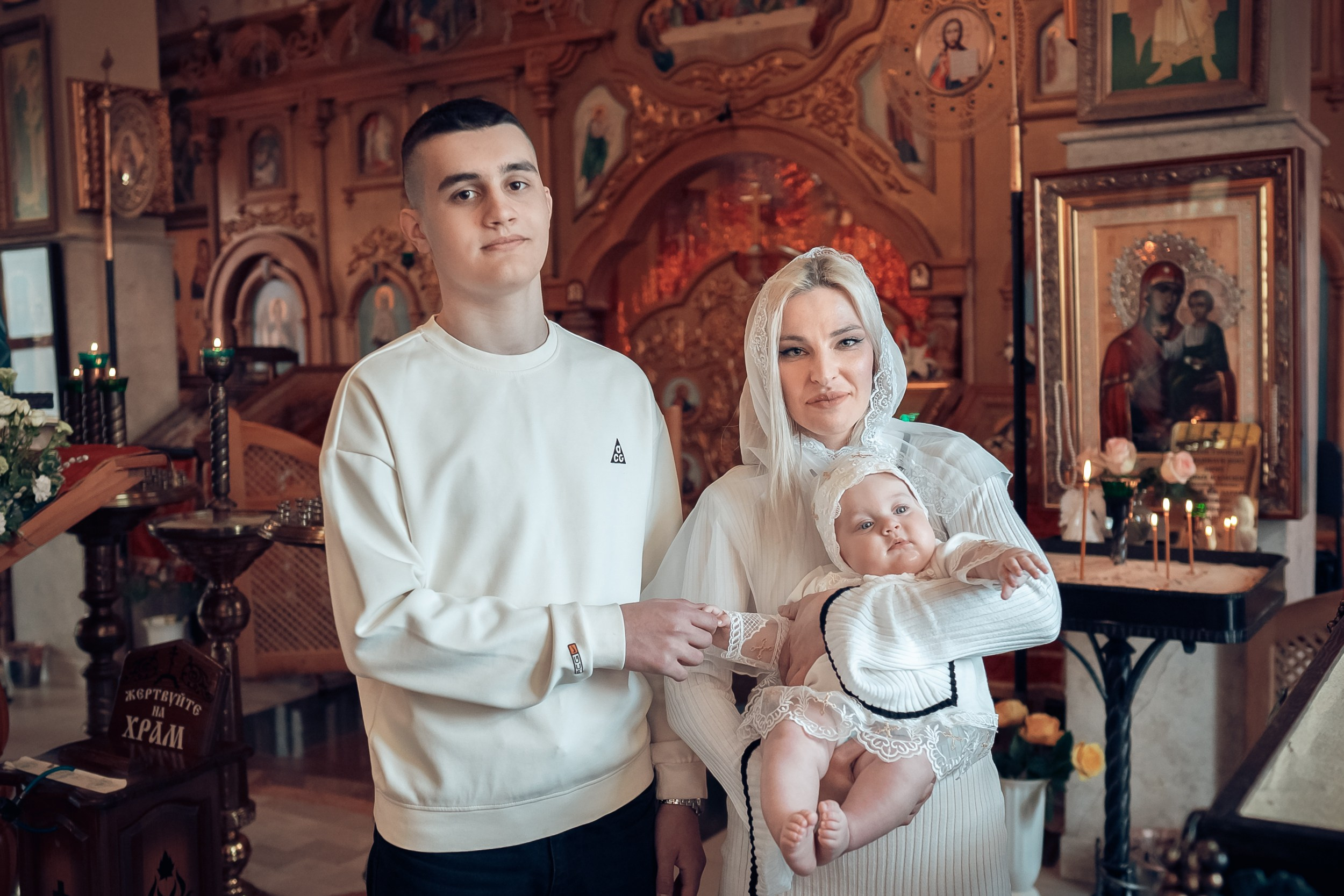 Крещение в храме Прп.Сергия Радонежского с. Орлиное. Церковный фотограф Севастополь