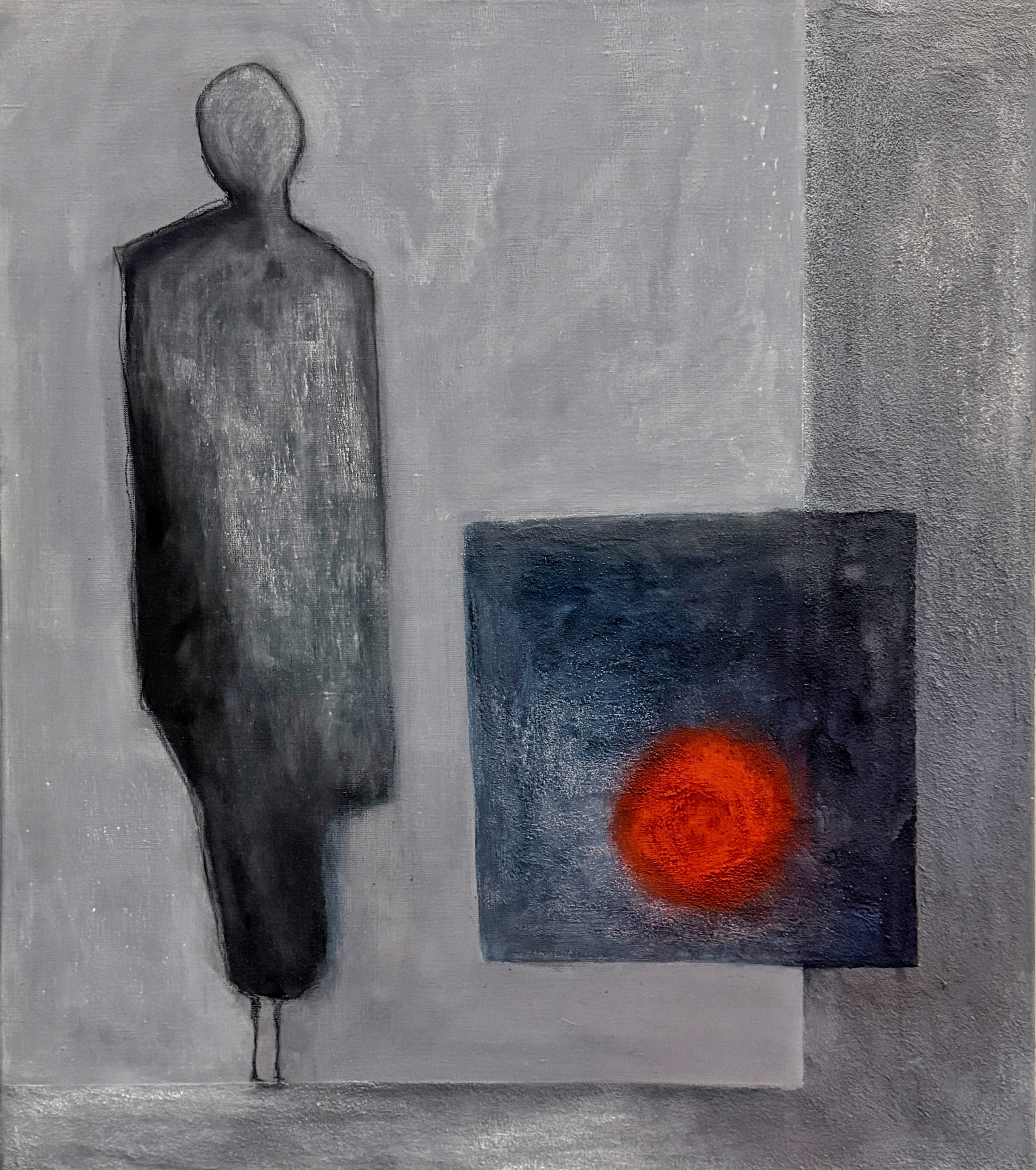 Untitled. N2. Акрил, текстурная паста, уголь, холст на подрамнике 70х80 см. 2026. 80 000 руб