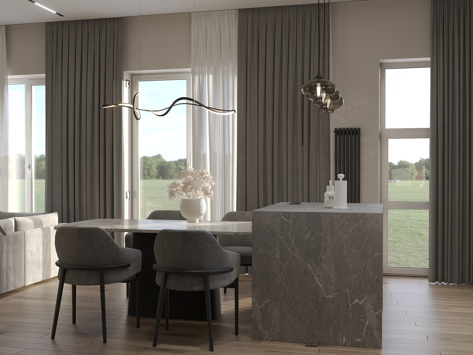 Загородный поселок Барышево 135,4 м². БК студия дизайна интерьера