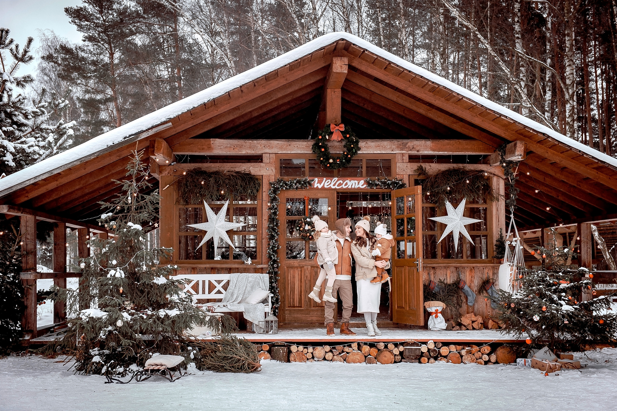 Ольга, Московская область, Ногинский район, Шале в лесу. Свадебный и семейный фотограф Виктория Носачёва. Щелково, Москва и МО